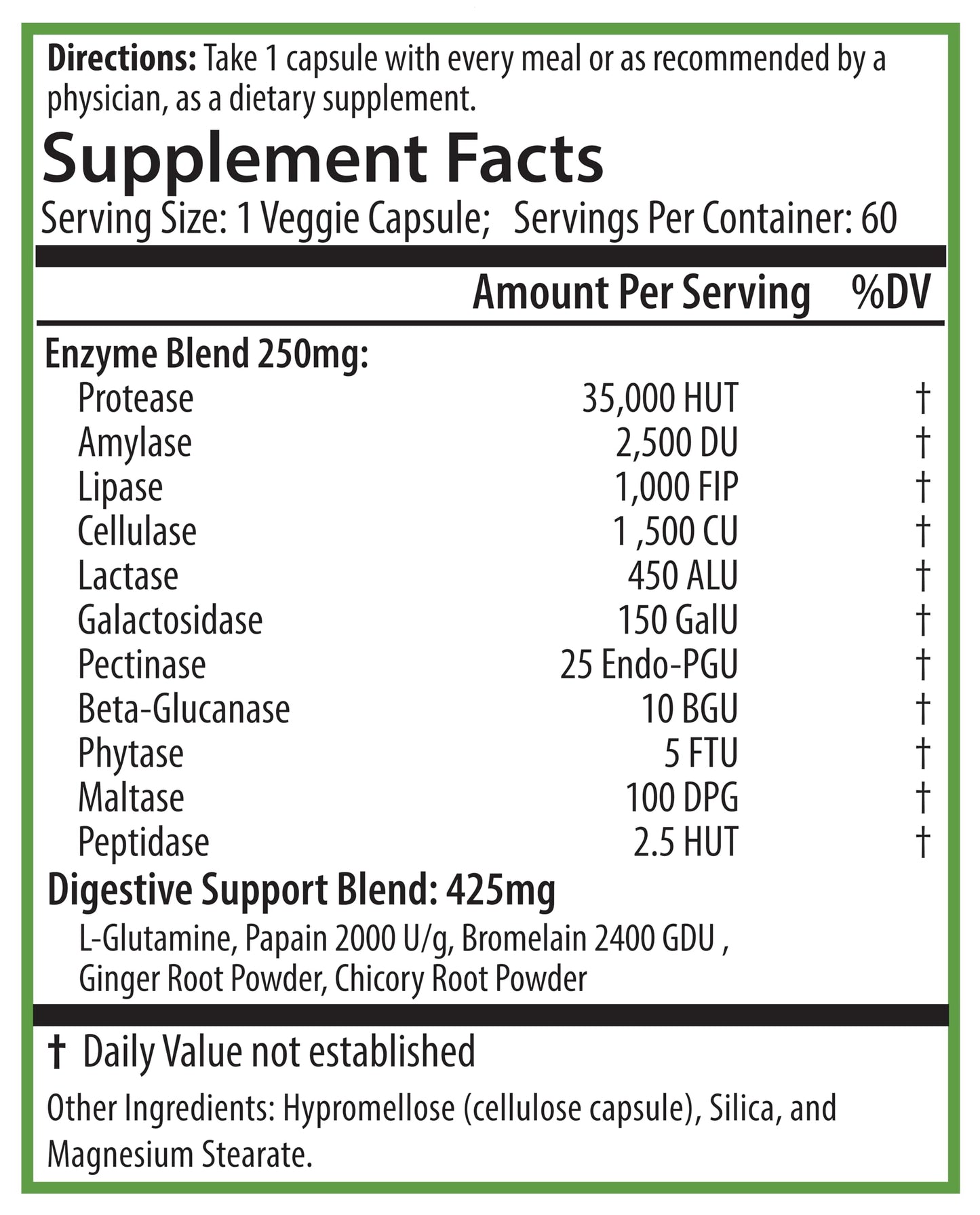 PURE Digestive Enzymes+ with Probiotics Capsule, 60 Count