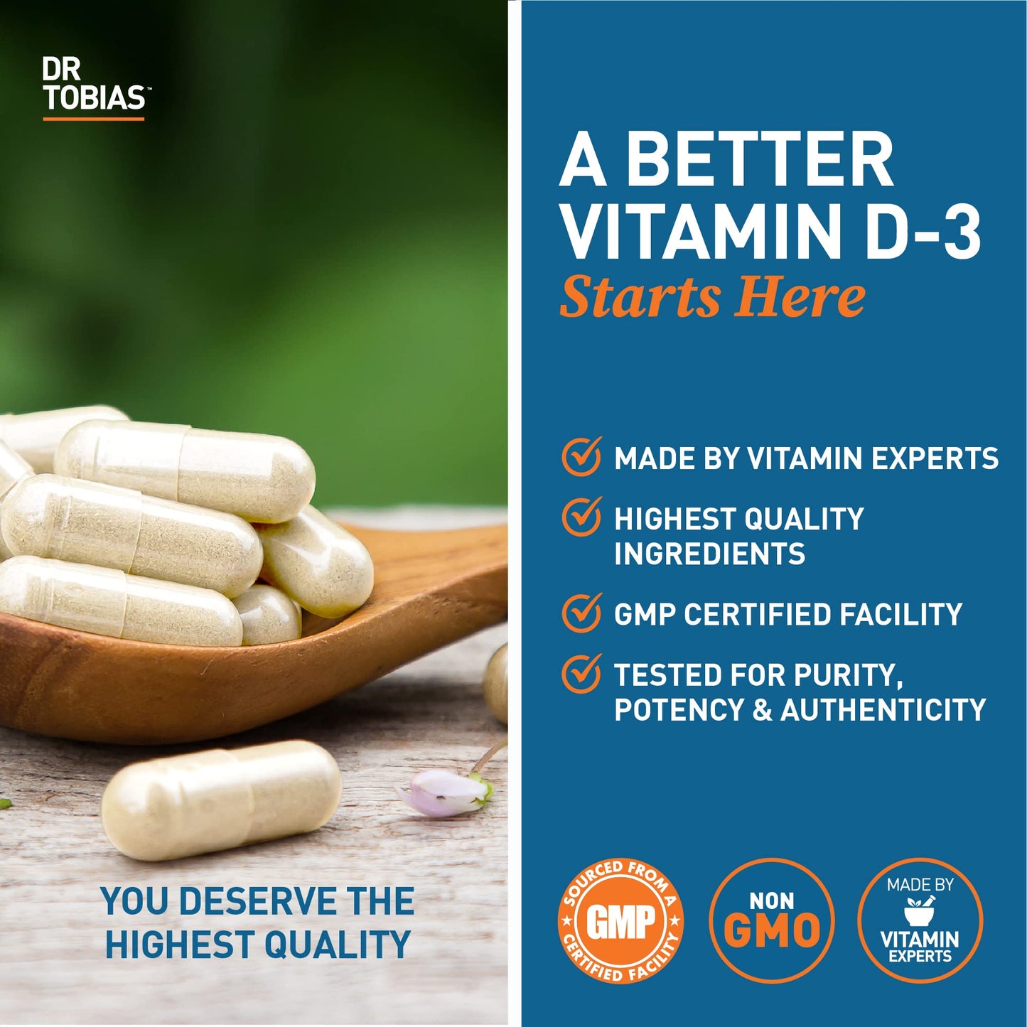 Dr. Tobias Vitamin D3 5000 IU 90 Capsules