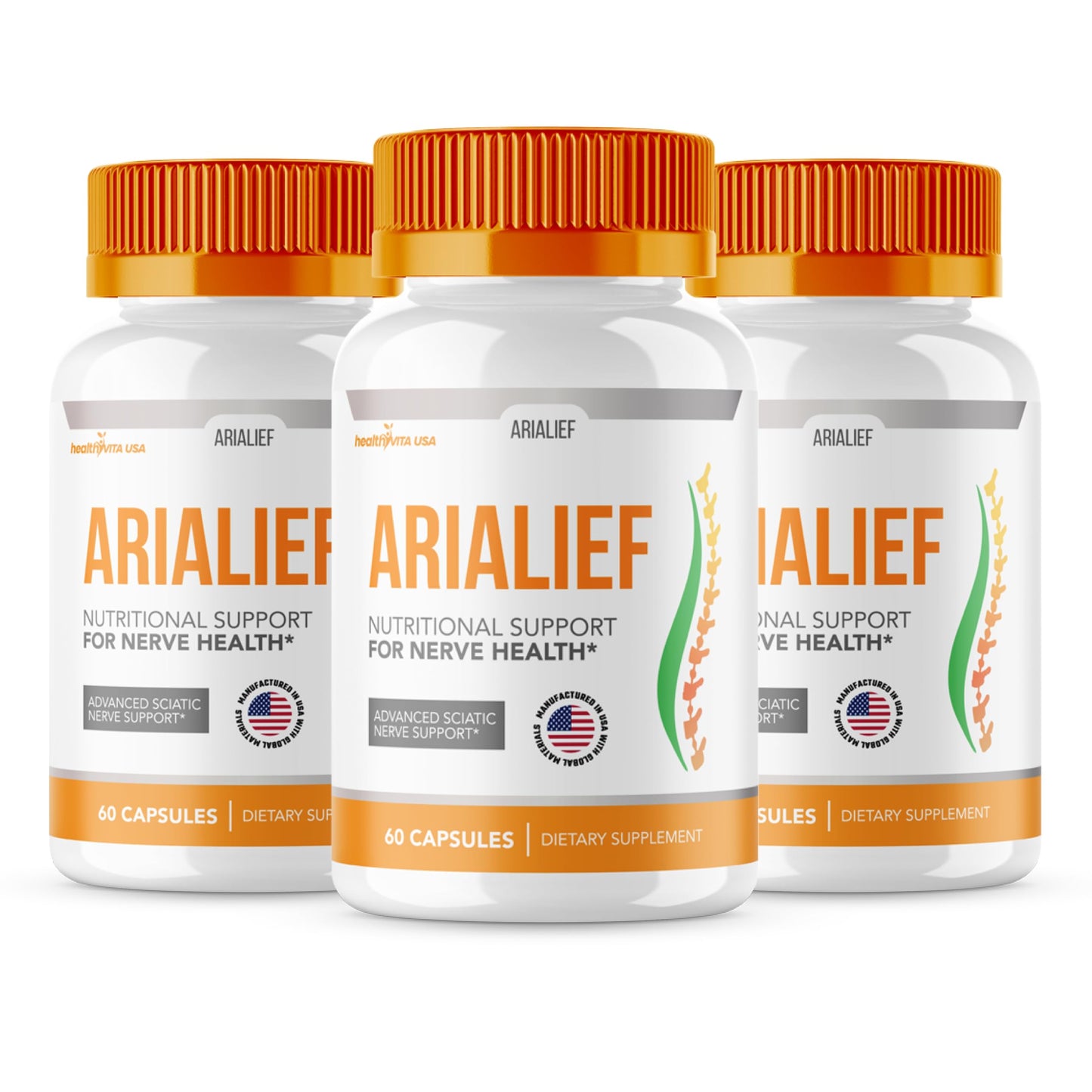 HealthyVita USA Arialief Capsules, 180 Capsules