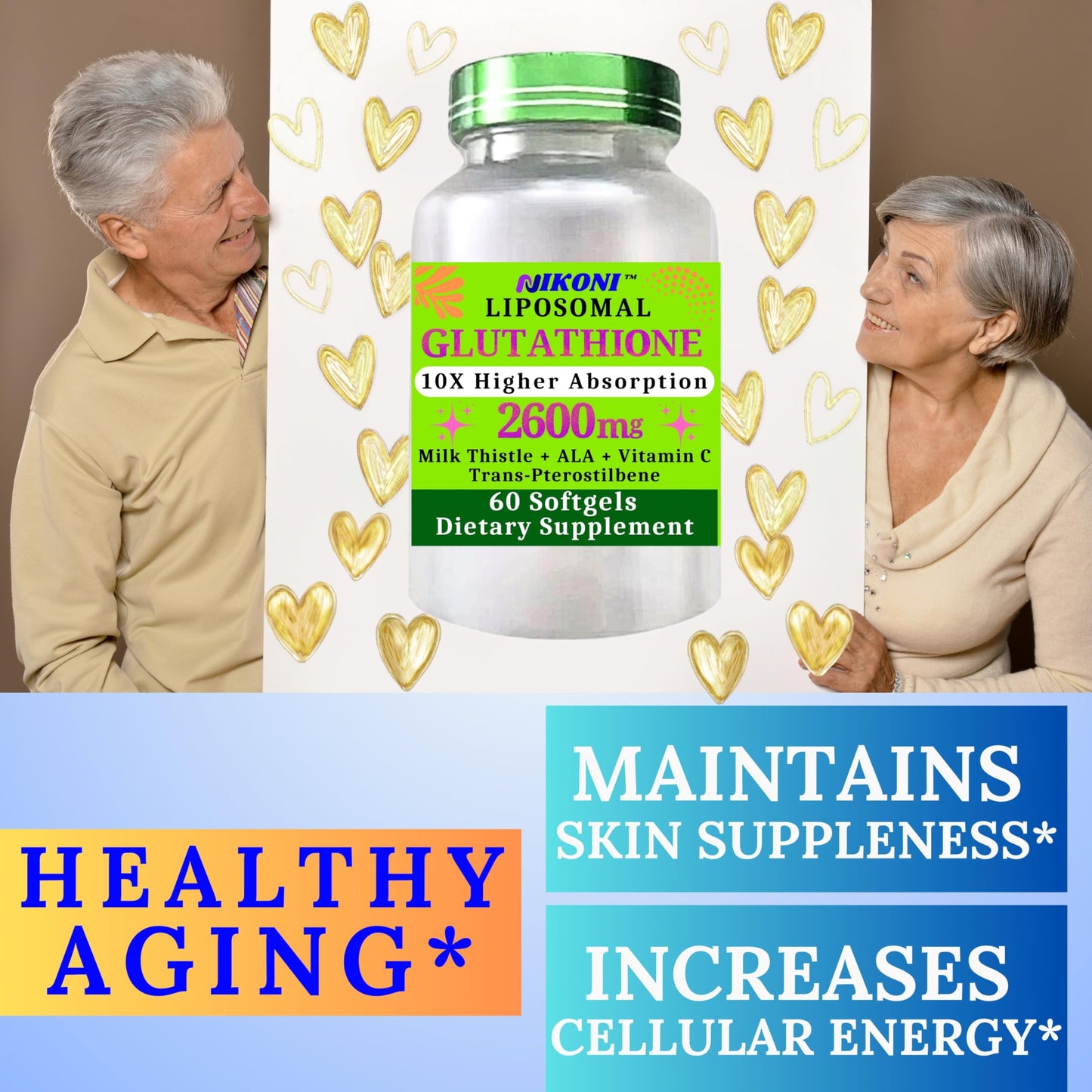 Nikoni Liposomal Glutathione 2600 mg Softgels 240