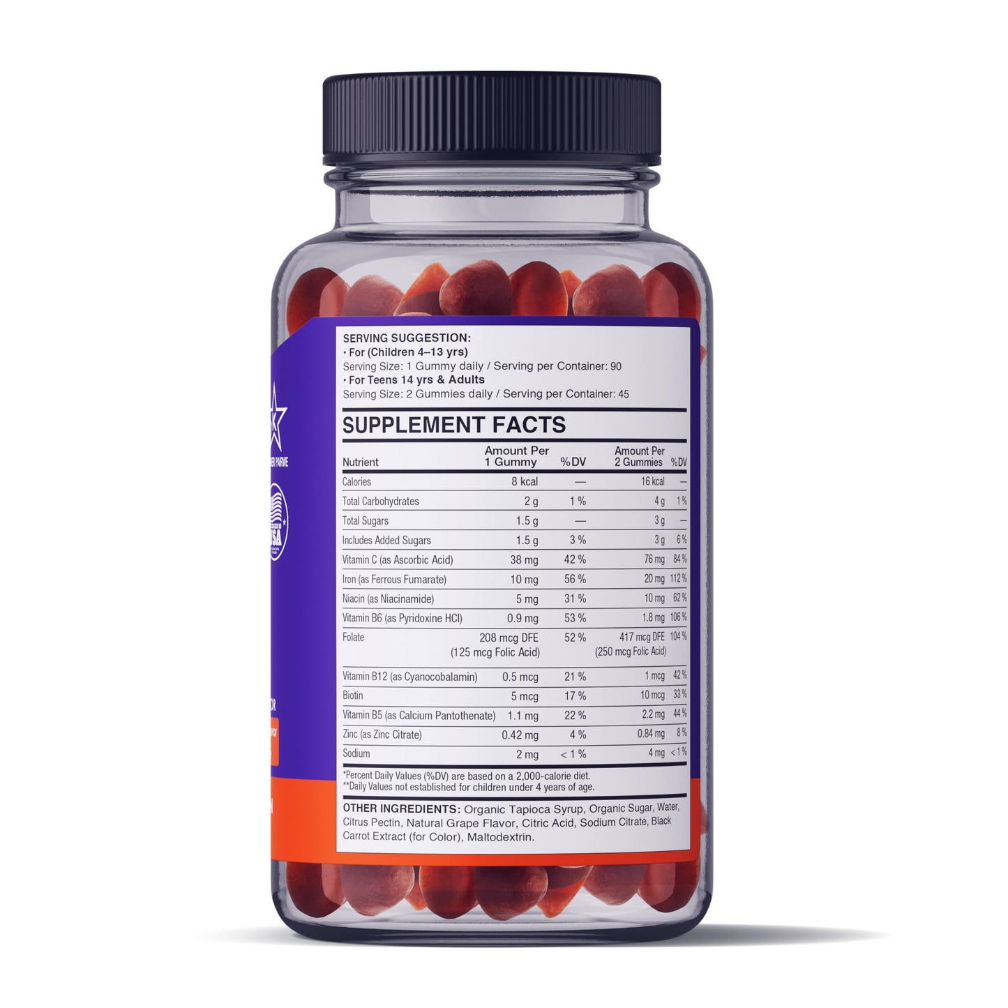 Abba Vitamins Iron + Balance Vitamins Gummies 90