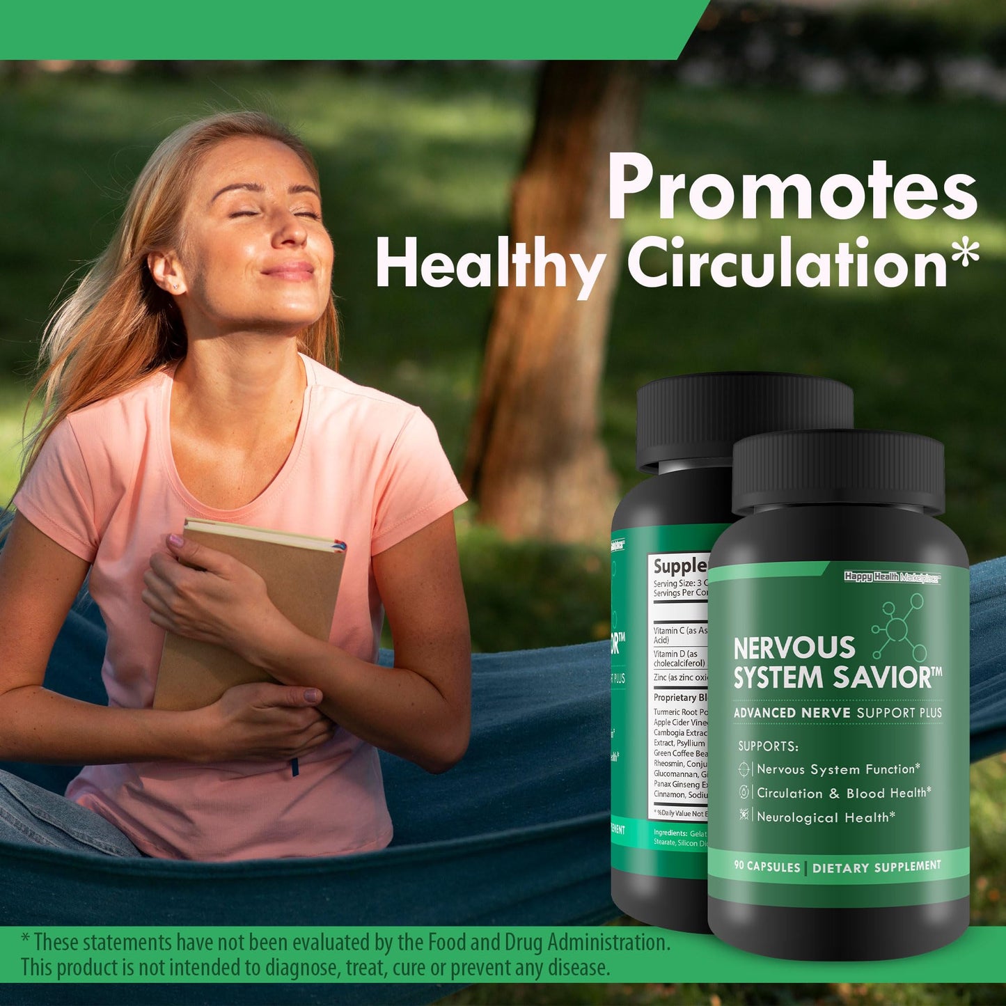 Happy Health Marketplace Nervous System Savior Capsule 90 Count
