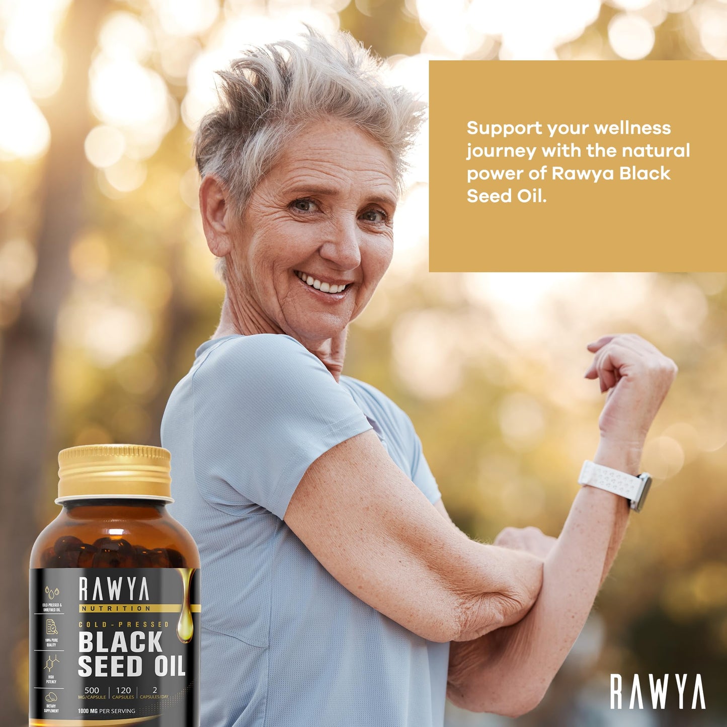 RAWYA Black Seed Oil Softgel Capsules 120 Count