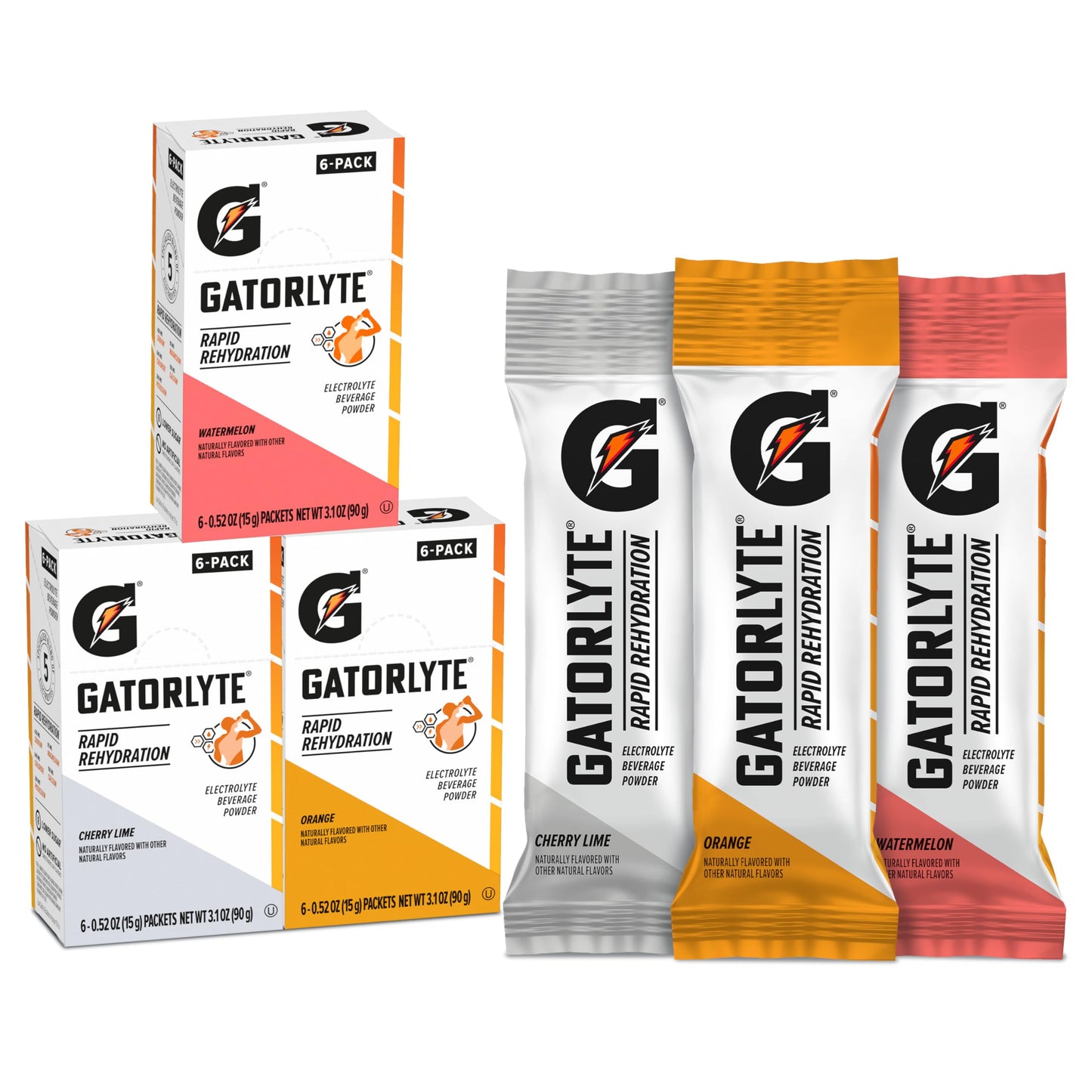 Gatorlyte Rapid Rehydration Electrolyte Beverage Powder, 18-Pack