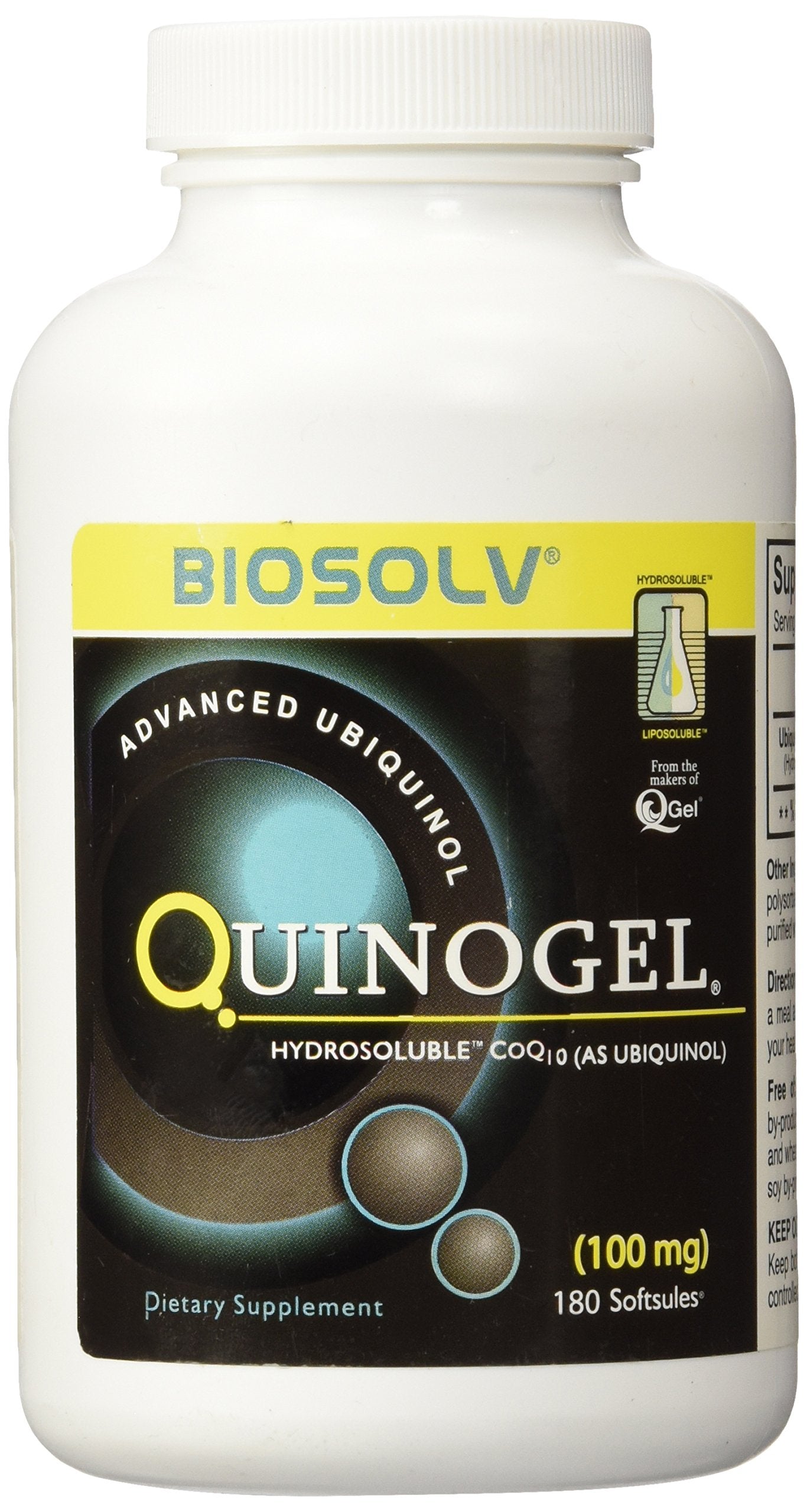 Quinogel Ubiquinol CoQ10 100 mg Softgels, 180 Softgels