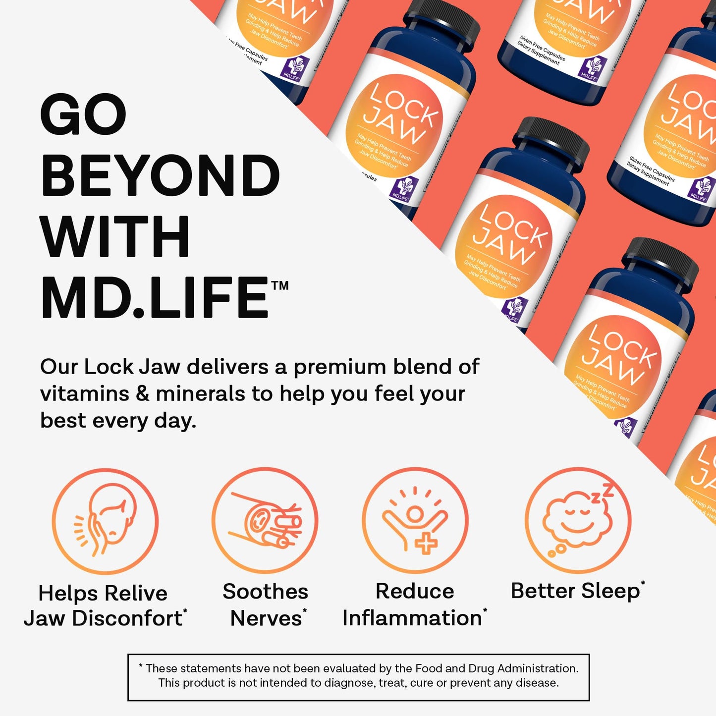 MD.LIFE Lock Jaw Assistance Double Strength 60 Capsules
