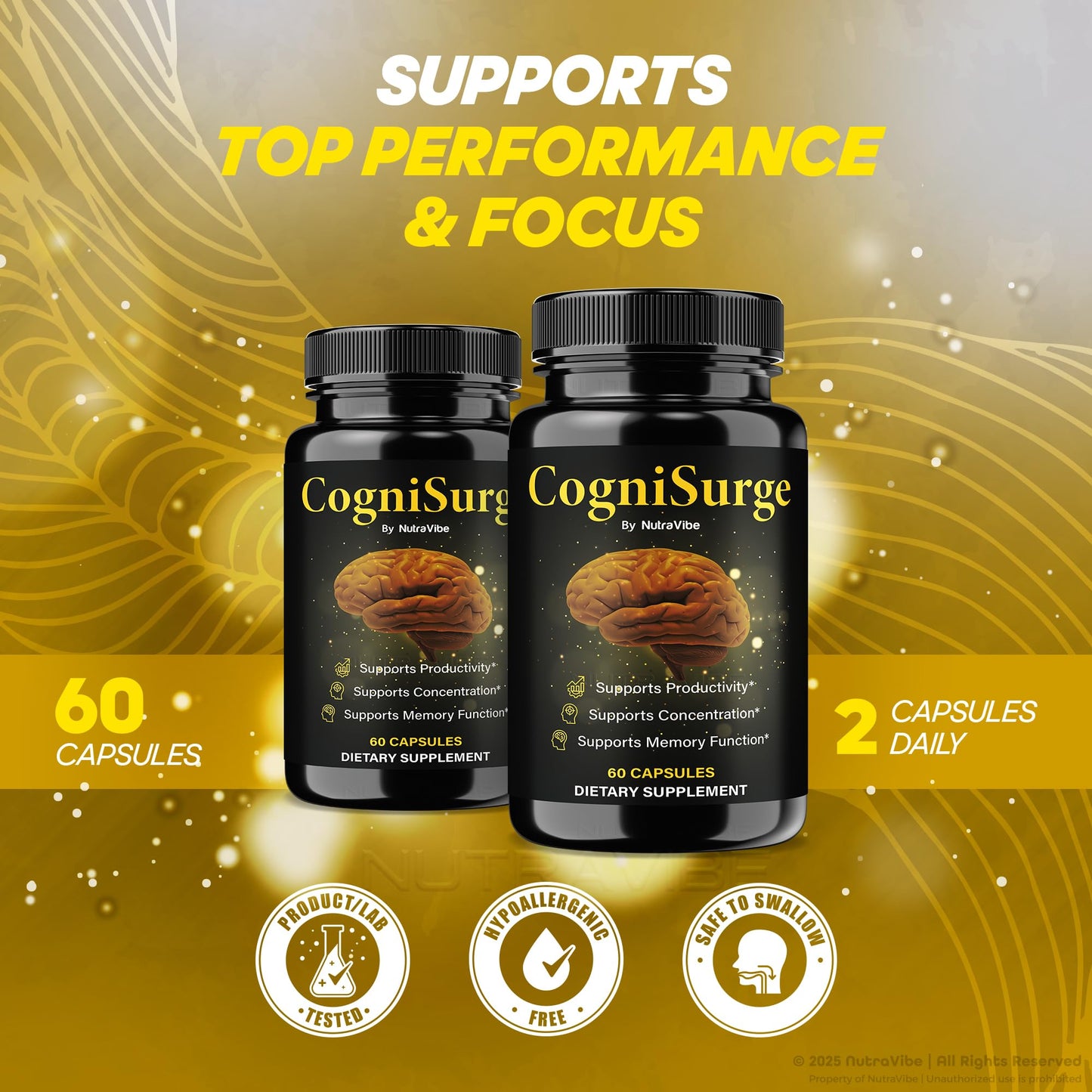 NutraVibe CogniSurge Capsule 60 Count
