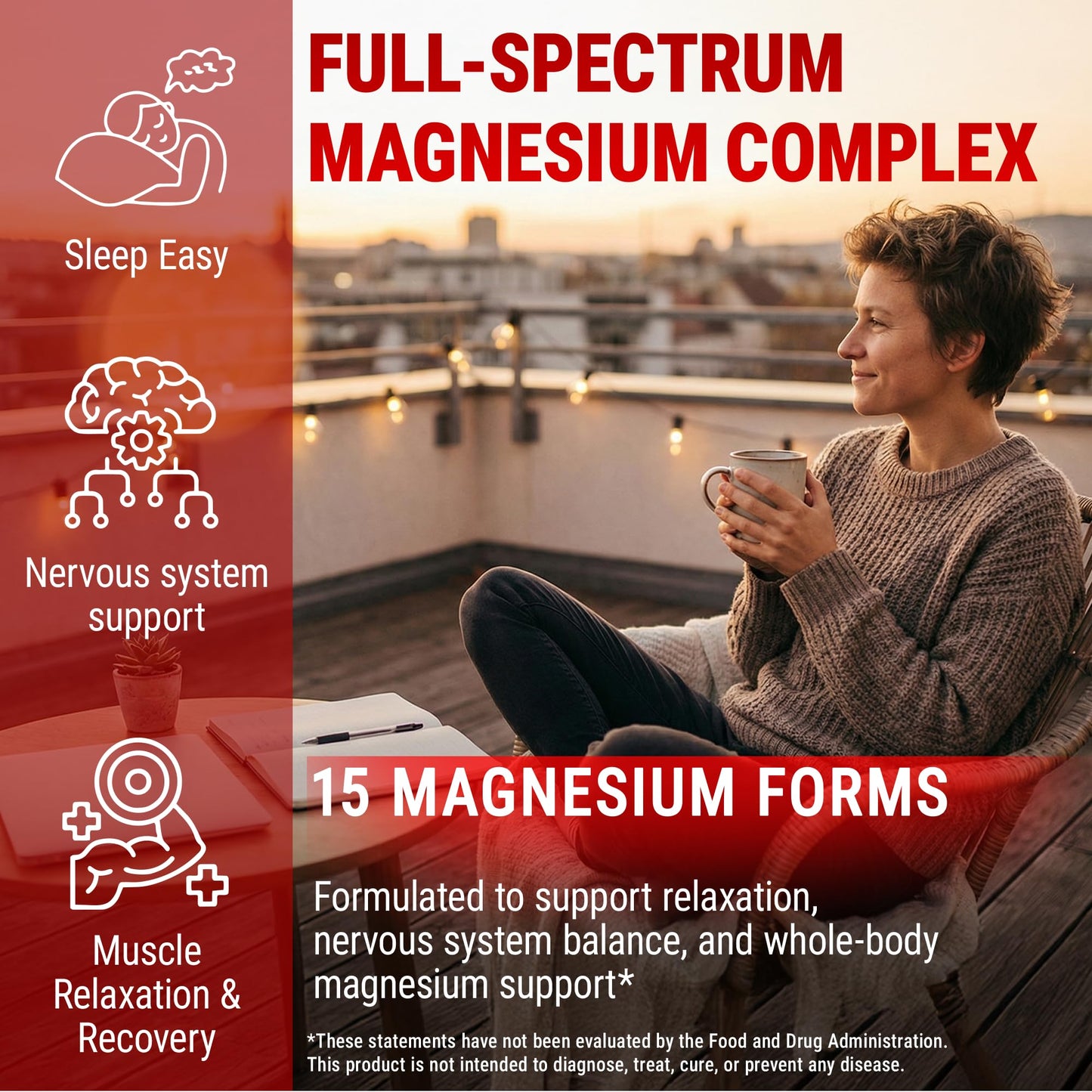 New Elements Magnesium 15-in-1 Complex 224mg – Multi Magnesium Supplement Capsules, Complete Magnesium Blend & Combo – Best All-in-One Full Spectrum Magnesium Complex for Women & Men, Sleep, Muscle, Nerve & Energy, 1 Capsule
