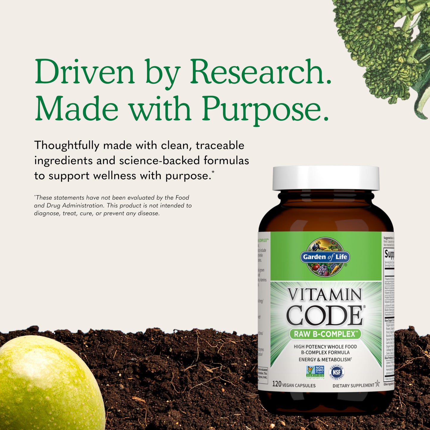 Garden of Life Vitamin B Complex Capsule 120 Count