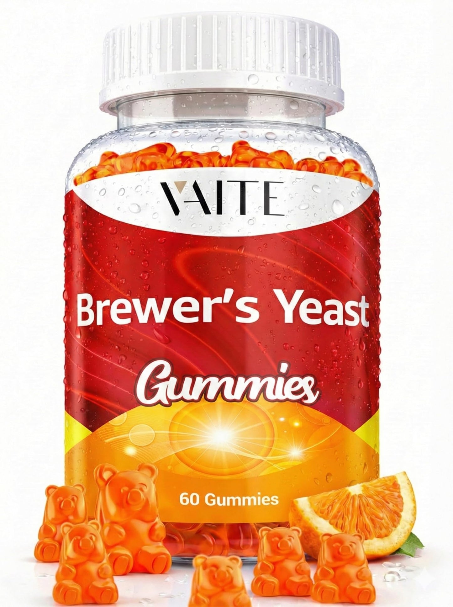 VAITE Brewer's Yeast Supplement Gummies 2000mg, 60 Gummies