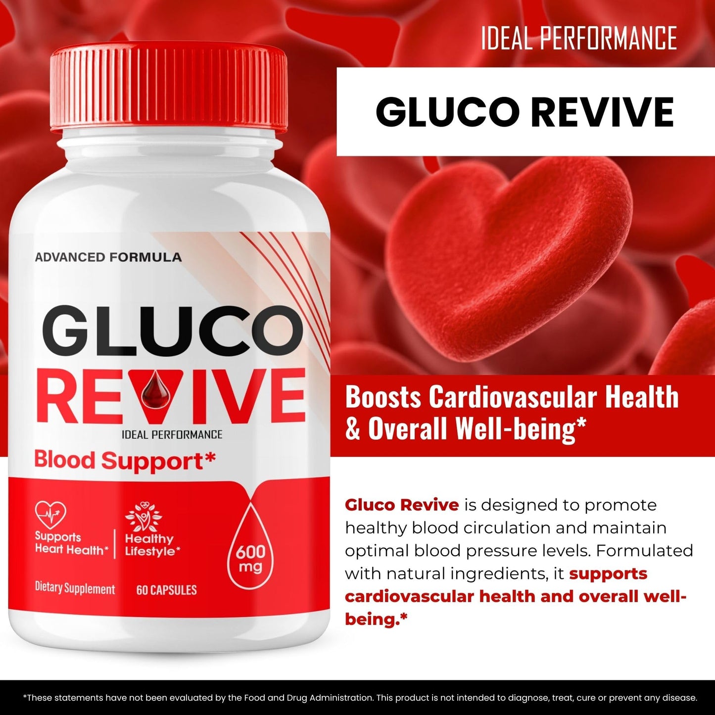 IDEAL PERFORMANCE Gluco Revive Capsules, 180 Count