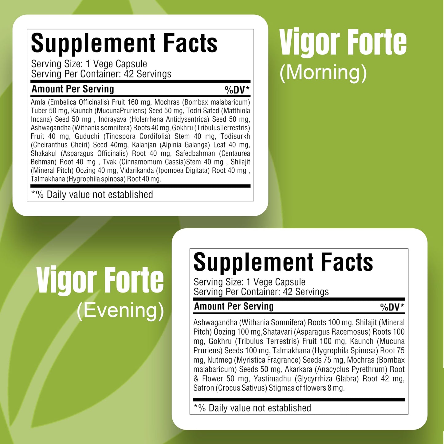 Herbsforever Vigor Health Forte Combo Capsules 84 Count