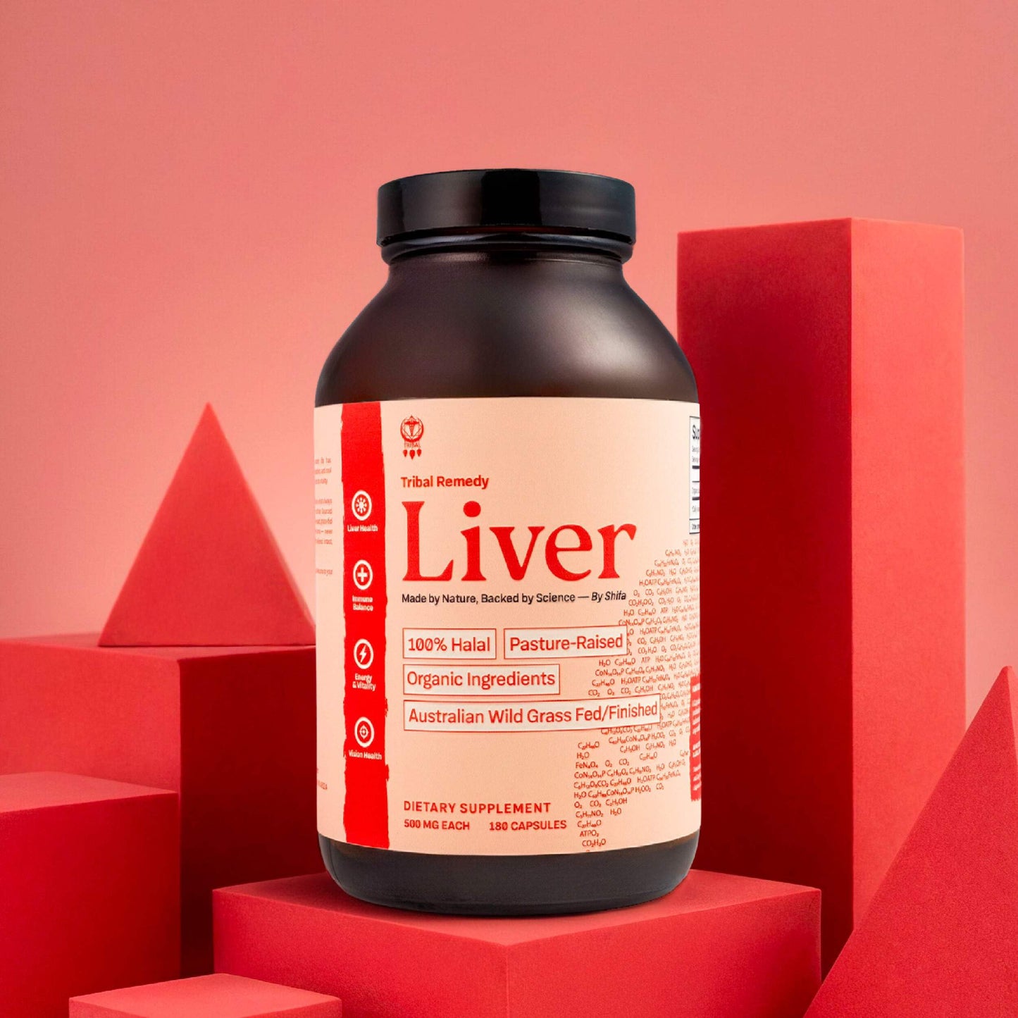 Tribal Remedy Beef Liver Supplement Capsule 180 Count