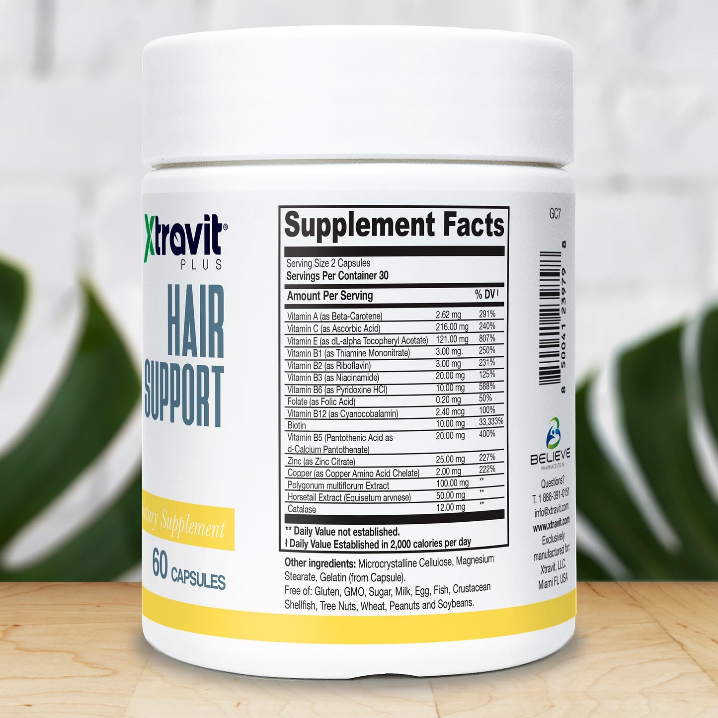 Xtravit Hair Support Supplement Capsule, 60 Capsules