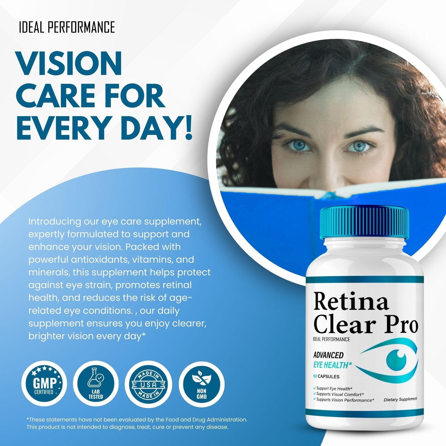 IDEAL PERFORMANCE Retina Clear Eye Supplement Capsules 300