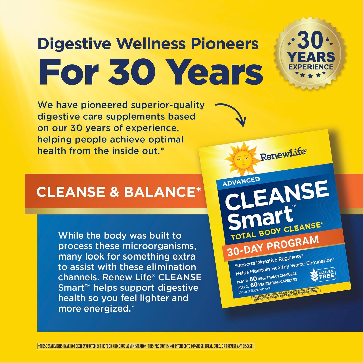 Renew Life Cleanse Smart Advanced Total Body Program Tablet 120 Count