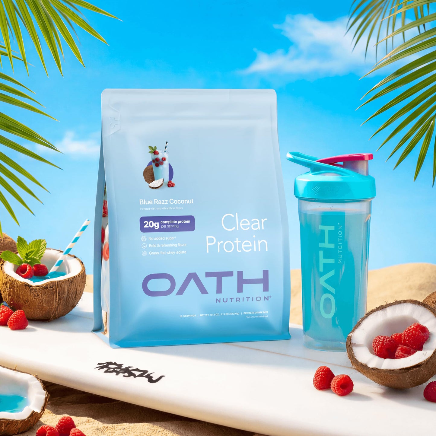 Oath Nutrition Clear Whey Isolate Protein Powder, 11.85 oz, 18 Servings