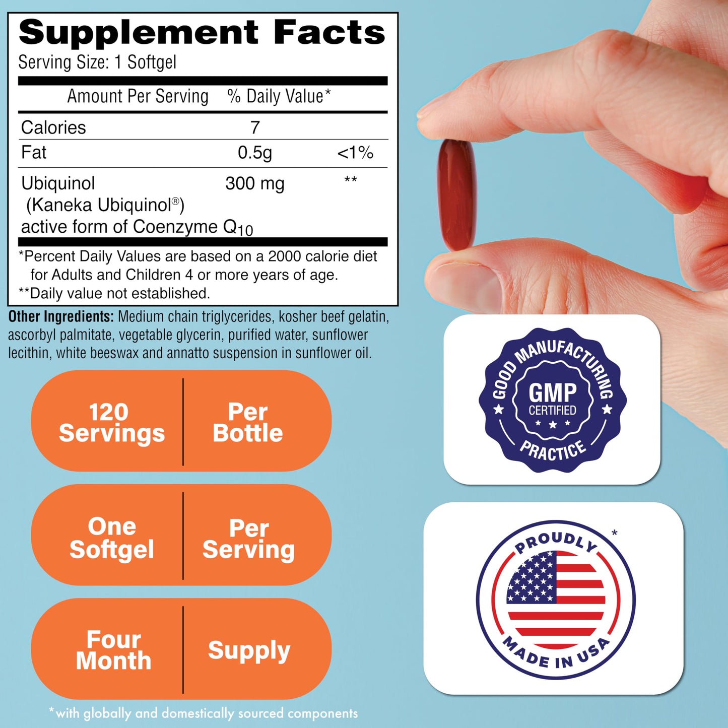 Health Thru Nutrition Ubiquinol 300mg Softgel 120