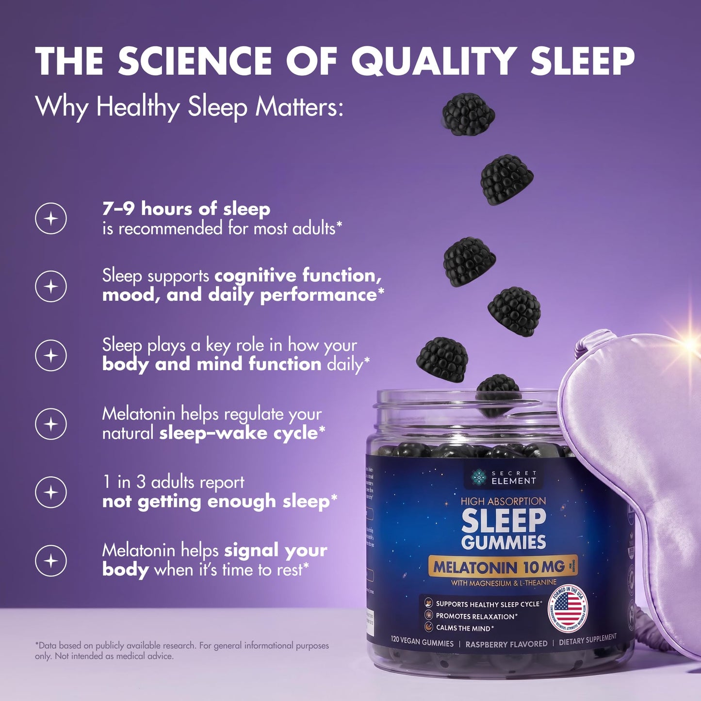 Secret Element Sleep Gummies 120 Gummies