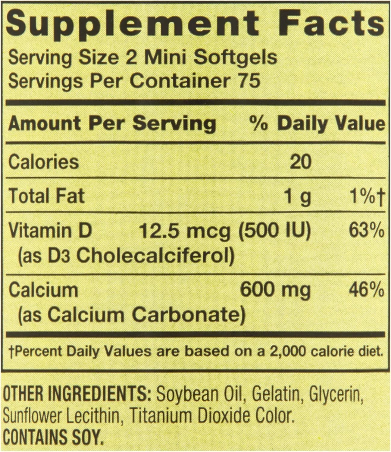 Generic Calcium Plus Vitamin D3 Mini Softgels - 150 Count