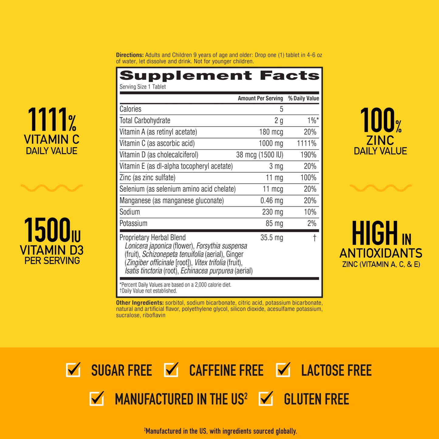 Airborne Vitamin C 1000mg Tablets 36 Count