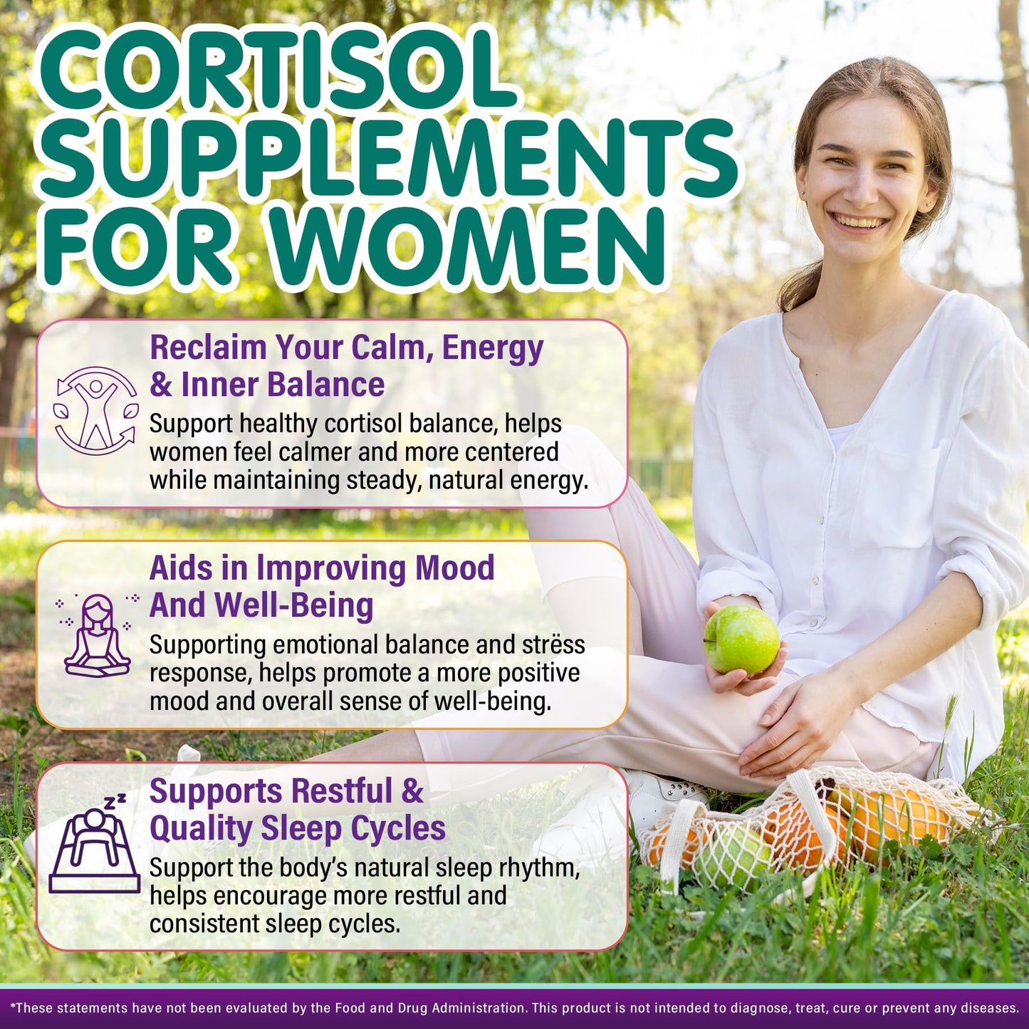 EnvyCure Cortisol Supplements Gummies 120 Count