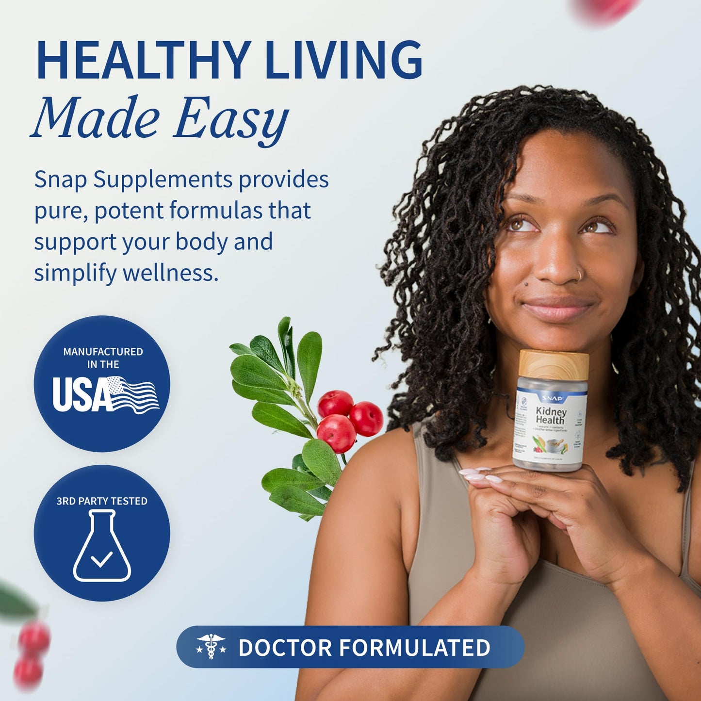 Snap Supplements Kidney Health Support Supplement 60 Capsules
