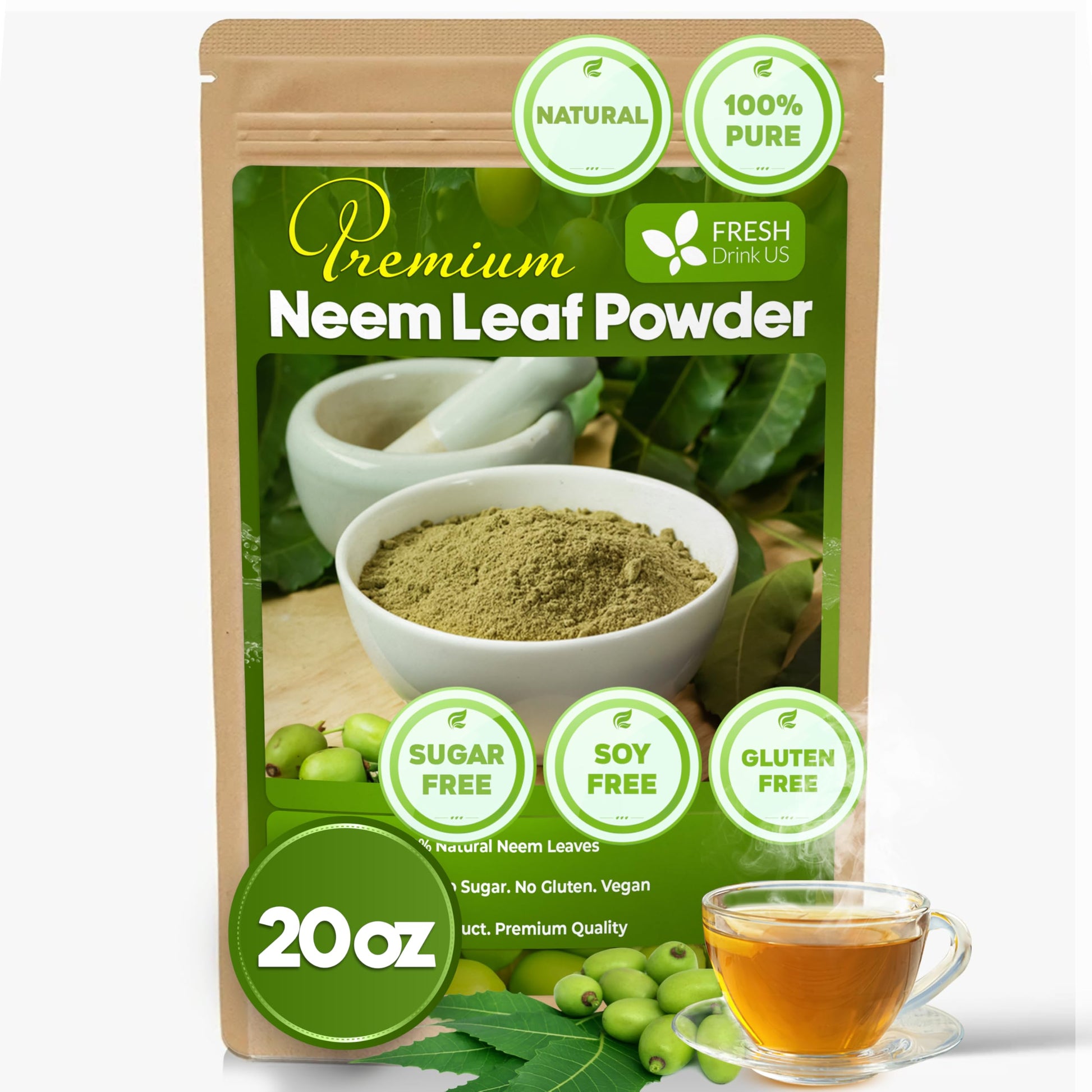 FRESHDRINKUS Neem Leaf Powder 20oz