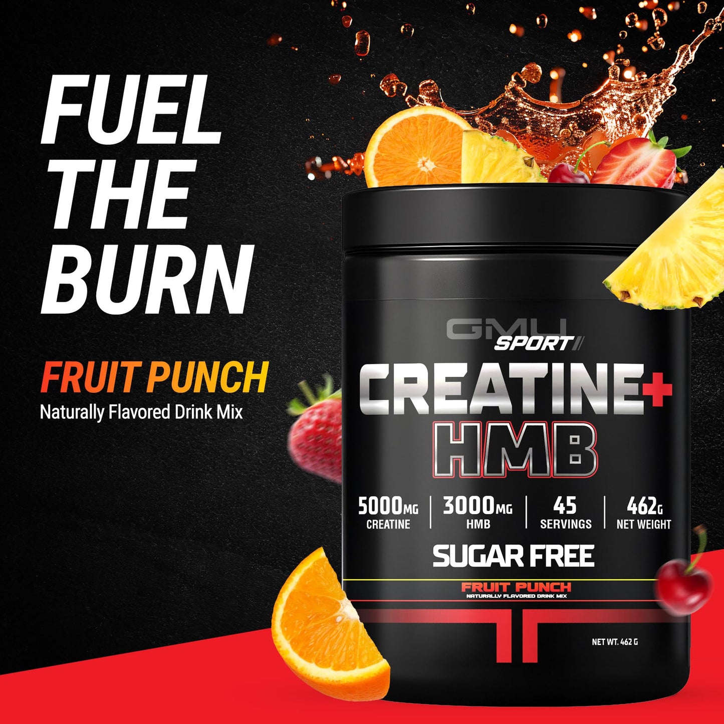 GMU SPORT Creatine HMB Powder 45 Servings 1.03 lb