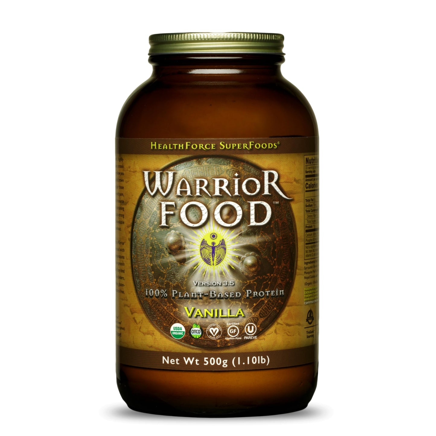 HEALTHFORCE SUPERFOODS Warrior Food Protein Powder Vanilla Flavor, 1.1 lb