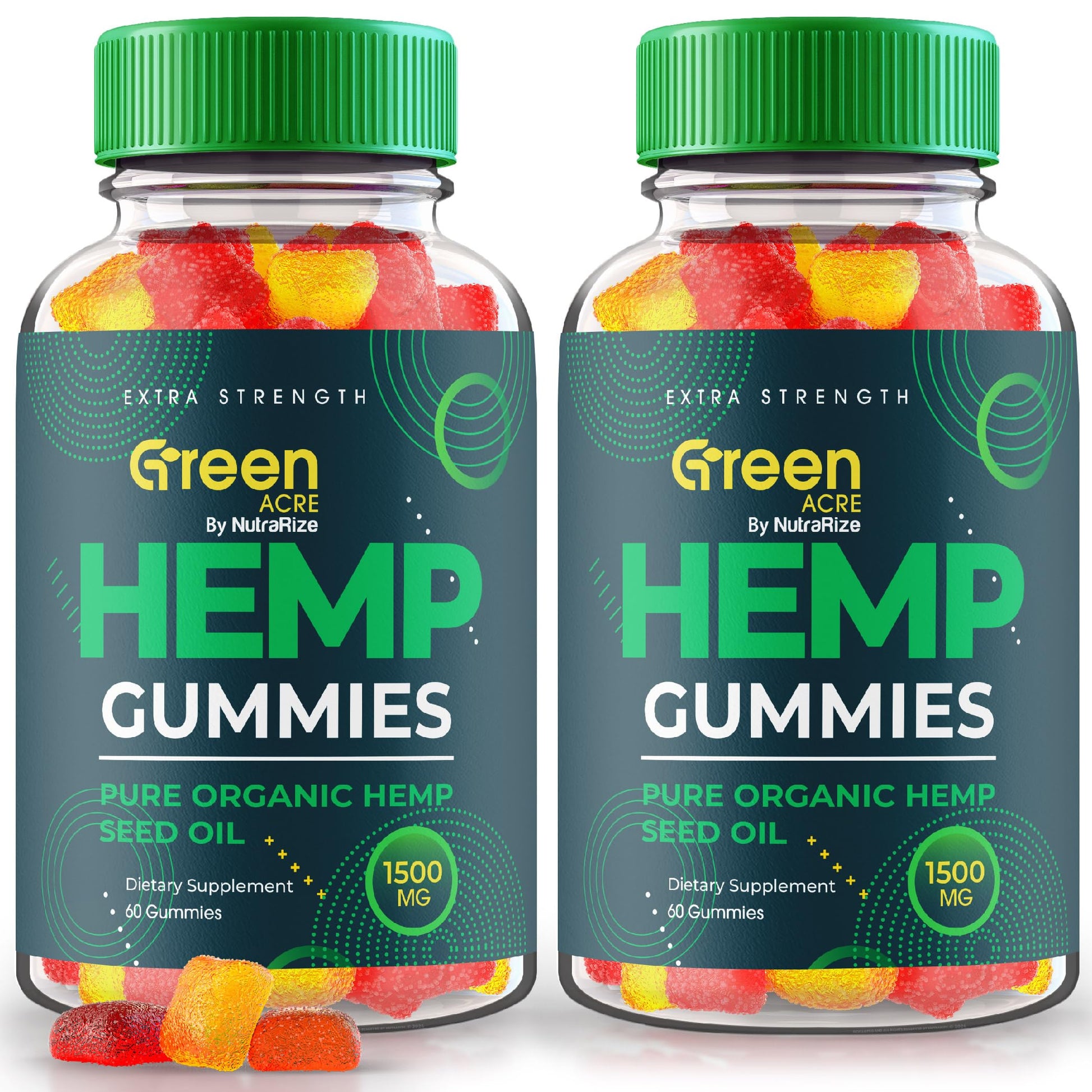 NutraRize Green Acre Hemp Gummies, 120 Gummies