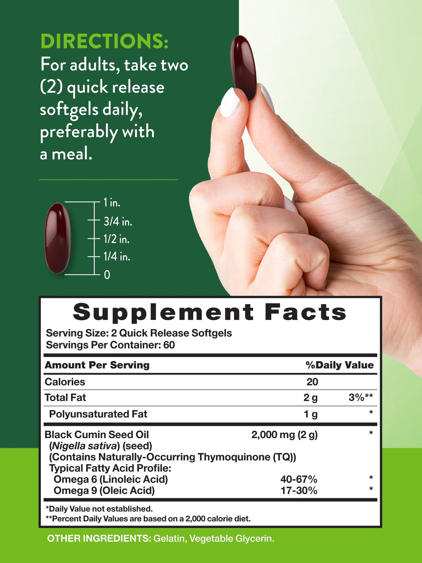 Nature's Truth Black Seed Oil Softgels 120 Count