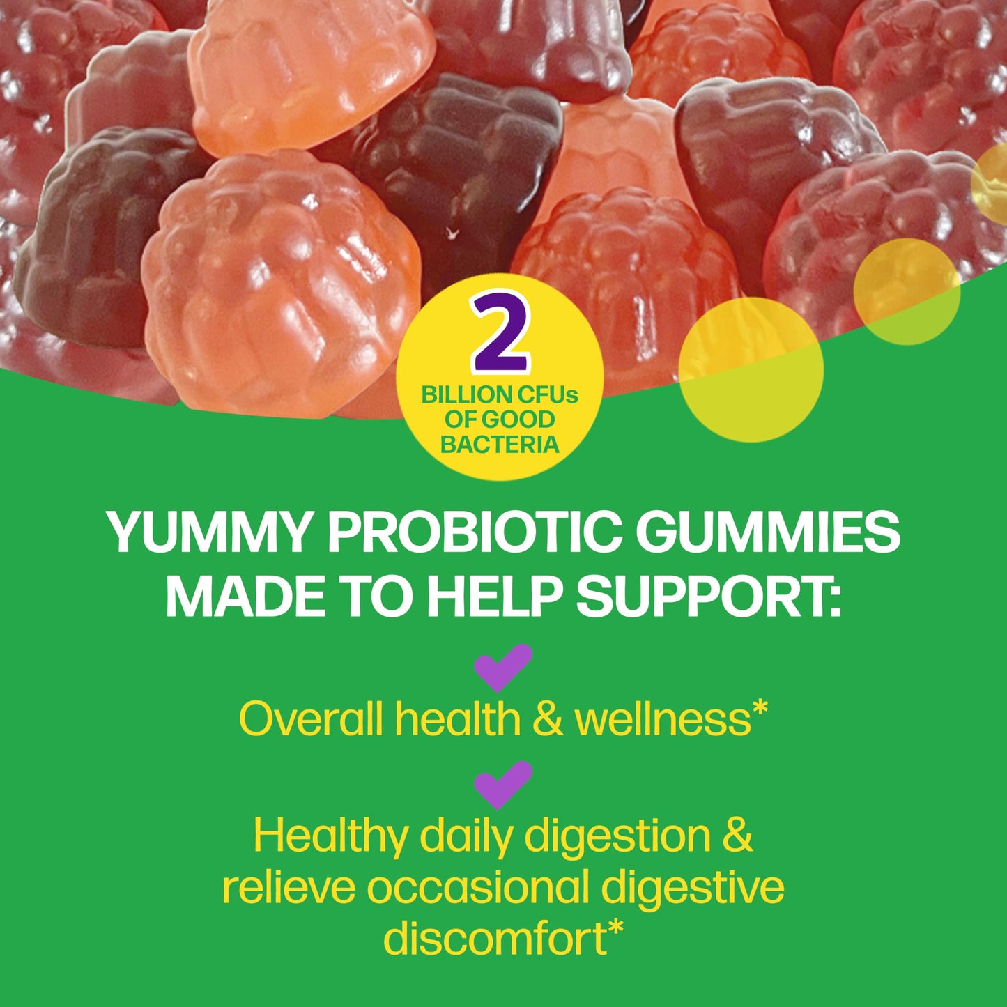 Culturelle Daily Probiotic Gummies for Women & Men, Berry Flavor, 52 Count