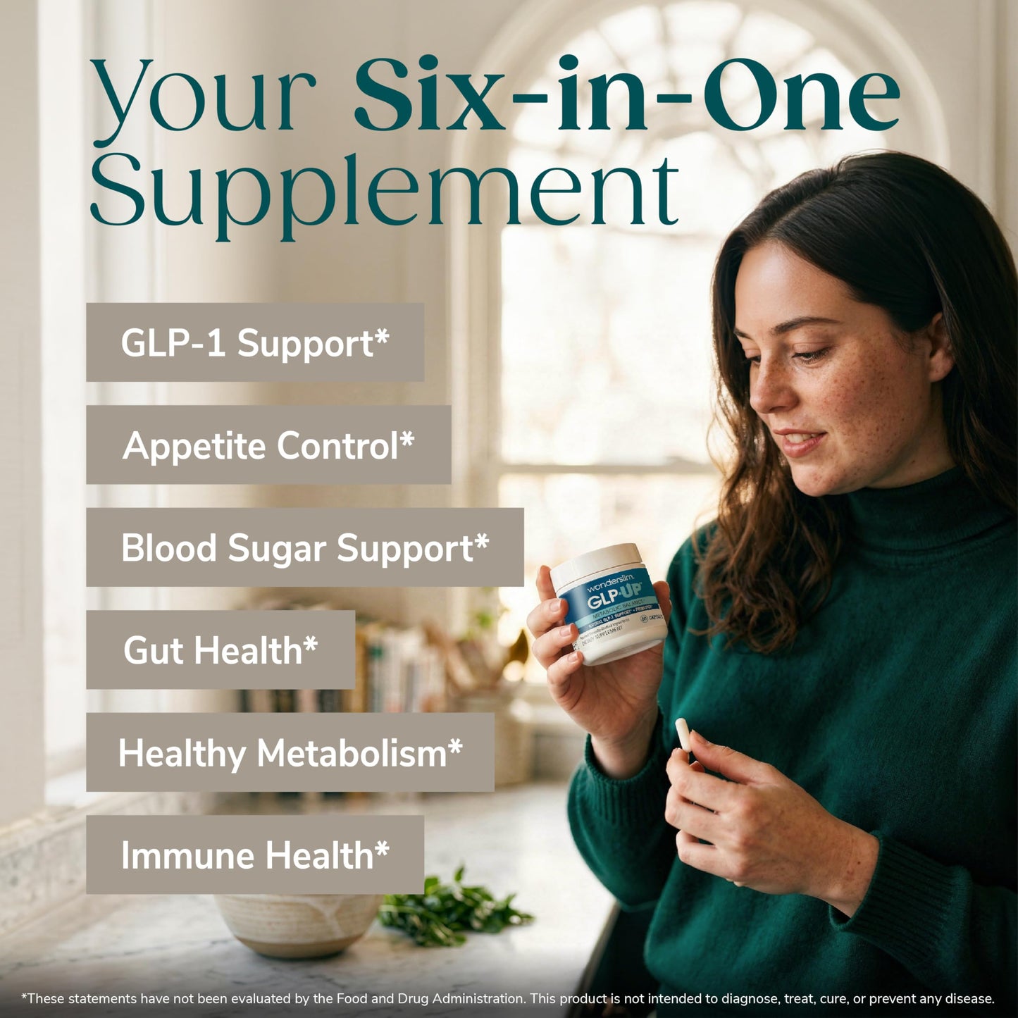 WonderSlim GLP-UP GLP1 Supplement Capsules 60 Count