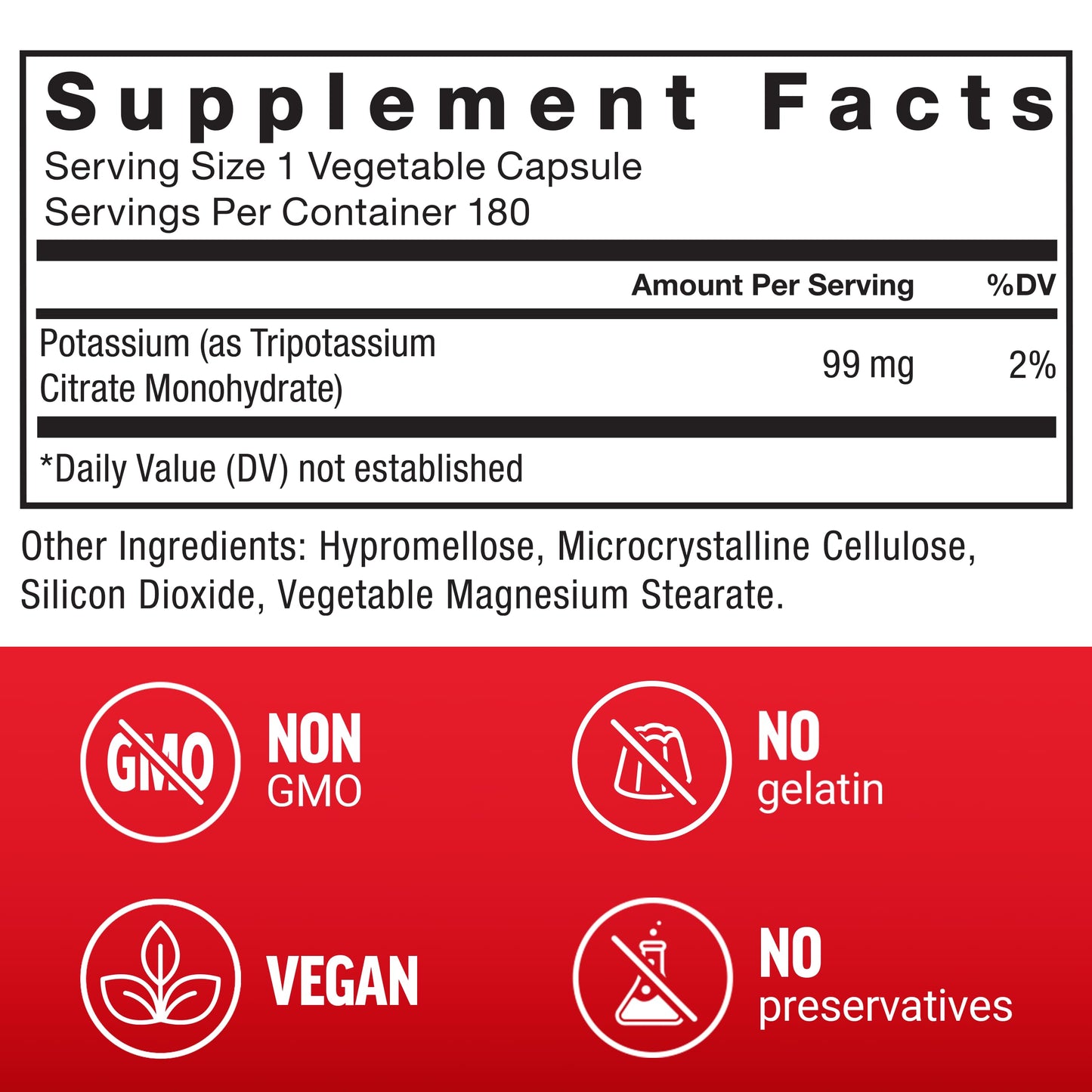 Force Factor Potassium Citrate Capsules 180 Count