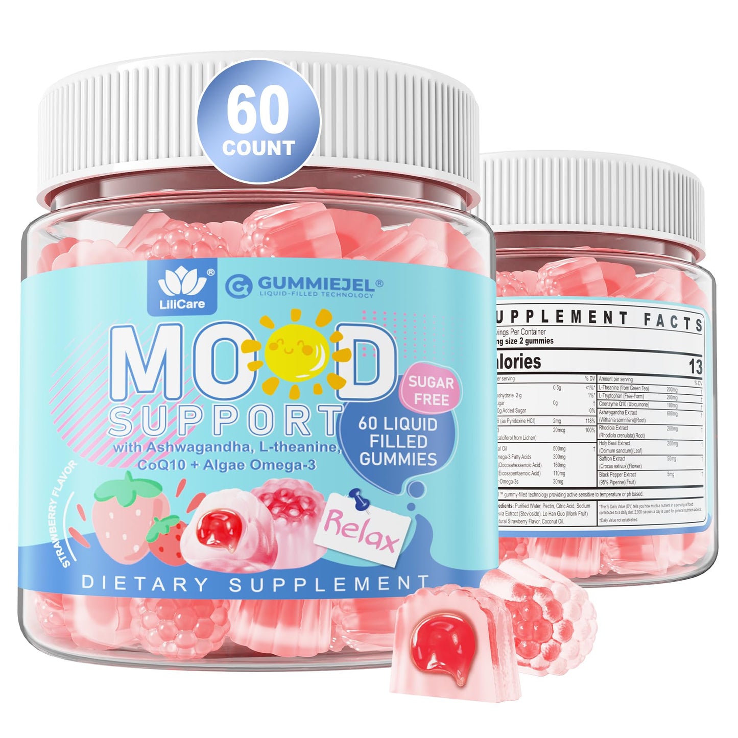 LILICARE Sugar Free Triple Magnesium 400mg Gummies, 180 Count