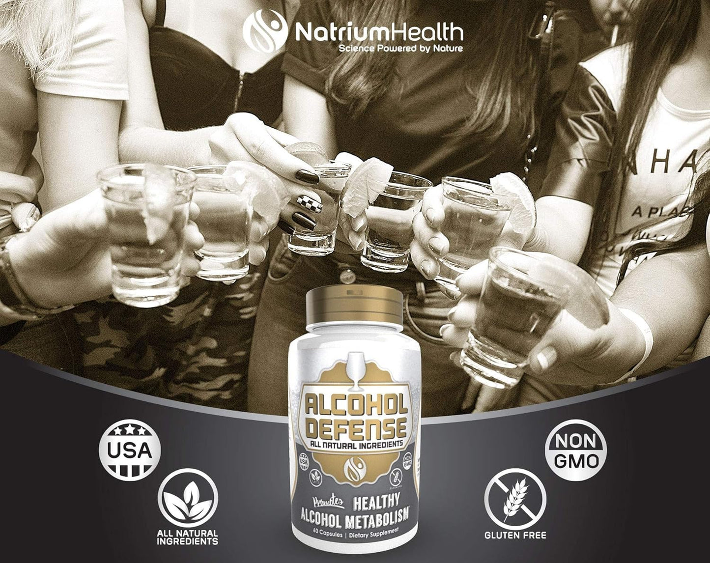 Natrium Health Alcohol Defense 60 Capsules