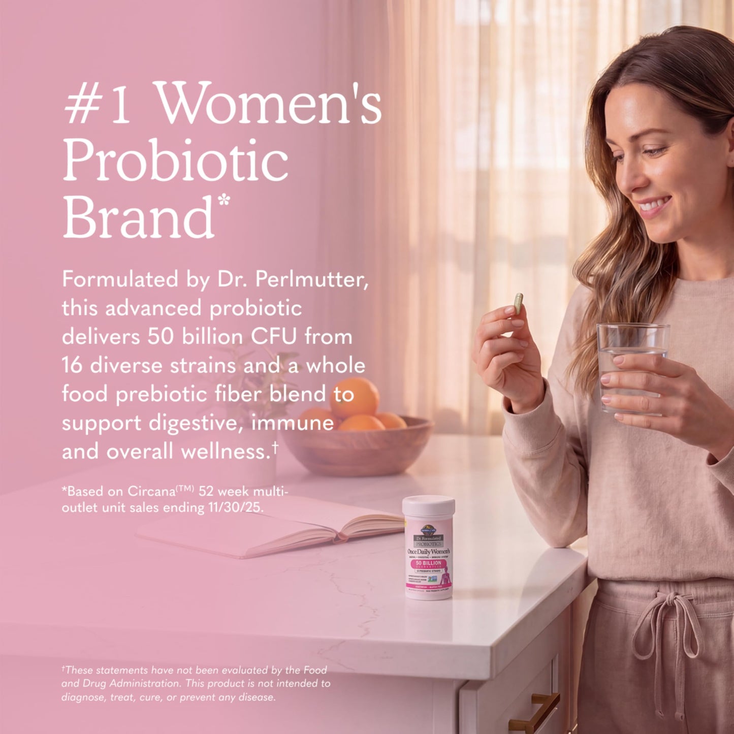 Garden of Life Once Daily Dr. Formulated Probiotics for Women 30 Capsules