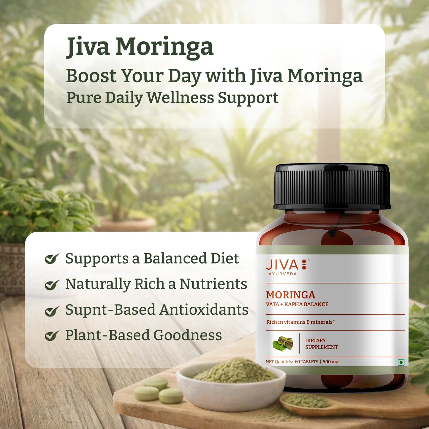 Jiva Ayurveda Moringa Tablets 60 Count
