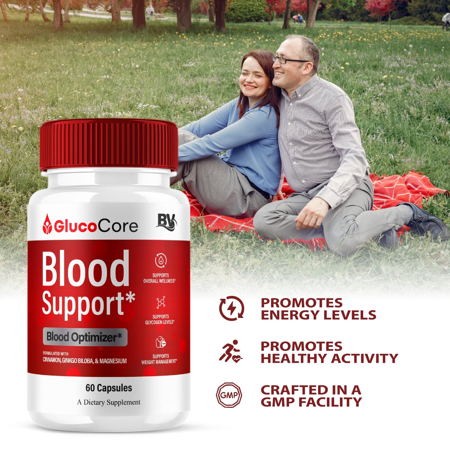 BLUE VIBE GlucoCore Blood Support Capsule, 60 Capsules
