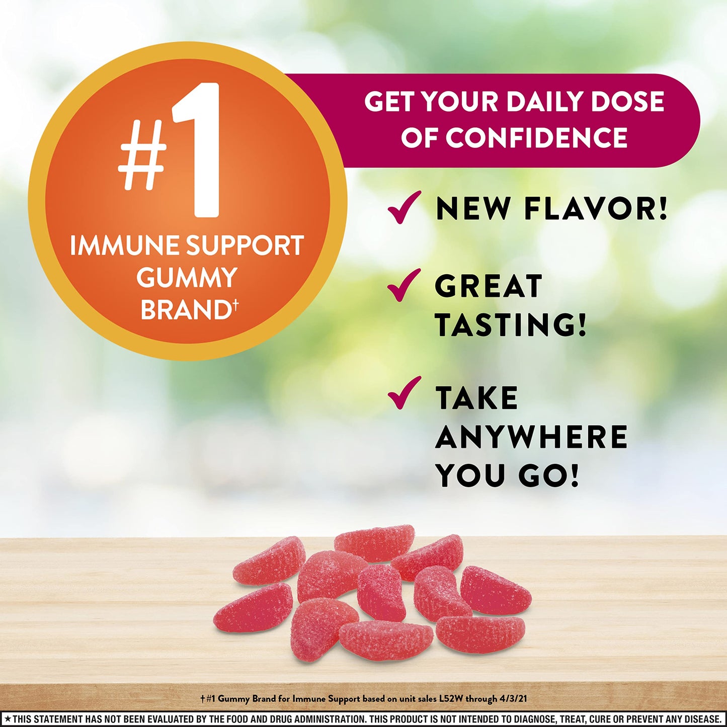 Airborne 750mg Vitamin C Gummies for Adults Immune Support 63 Gummies