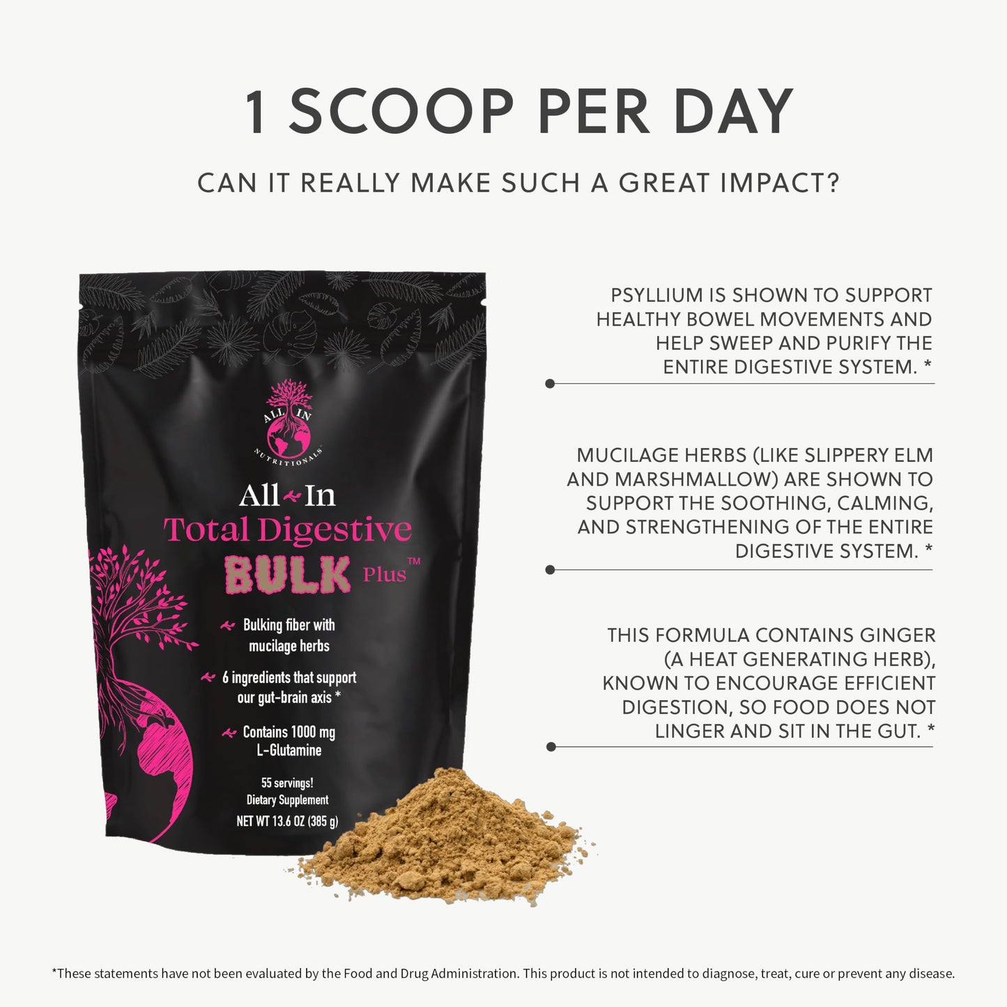 All In Nutritionals Total Digestive Bulk Powder 13.6 Ounce