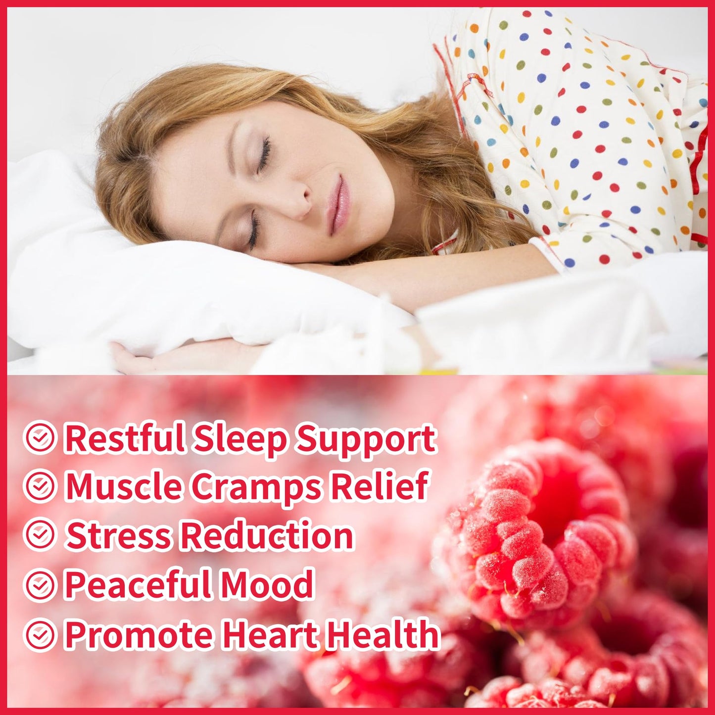 Novomins Magnesium Glycinate Gummies 1000mg with Vitamin D, B6, CoQ10 for Calm Mood and Sleep Support, Raspberry, 180 Gummies