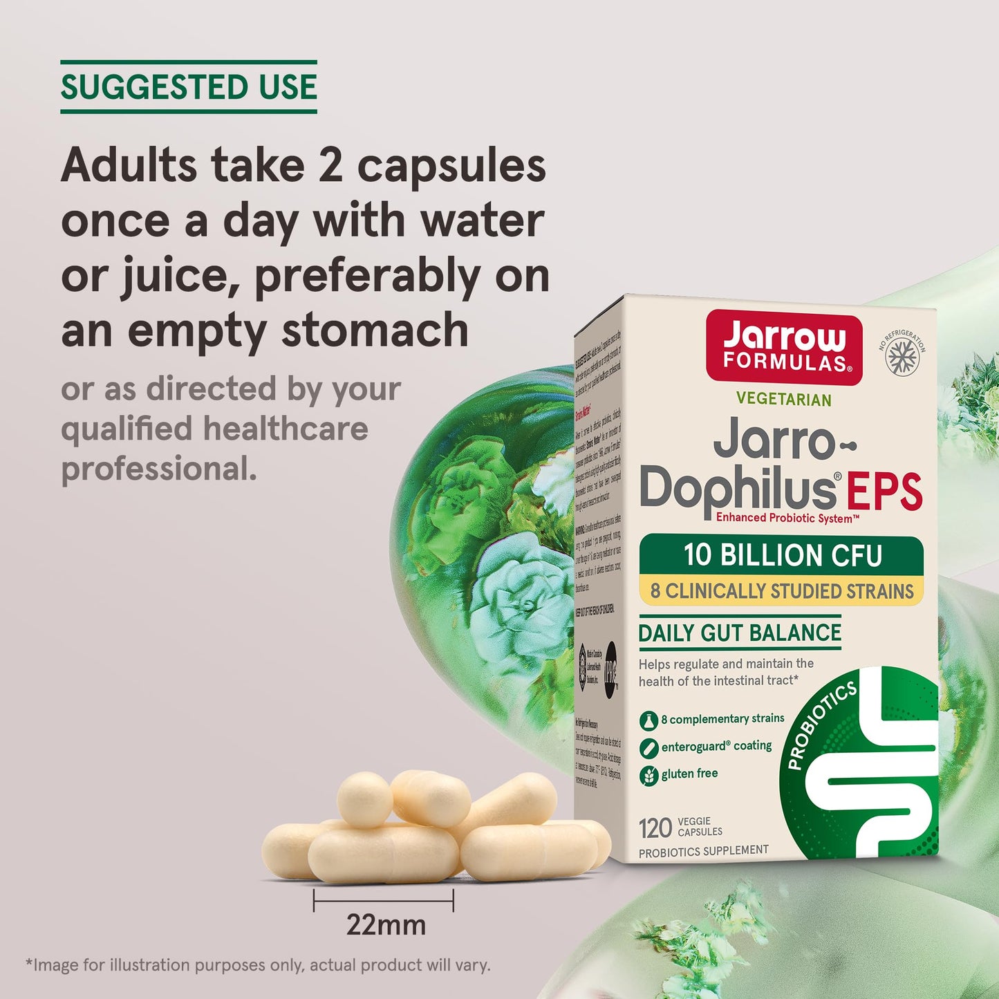 Jarrow Formulas Jarro Dophilus Probiotics 10 Billion CFU Probiotic Supplement CAPSULES, 120