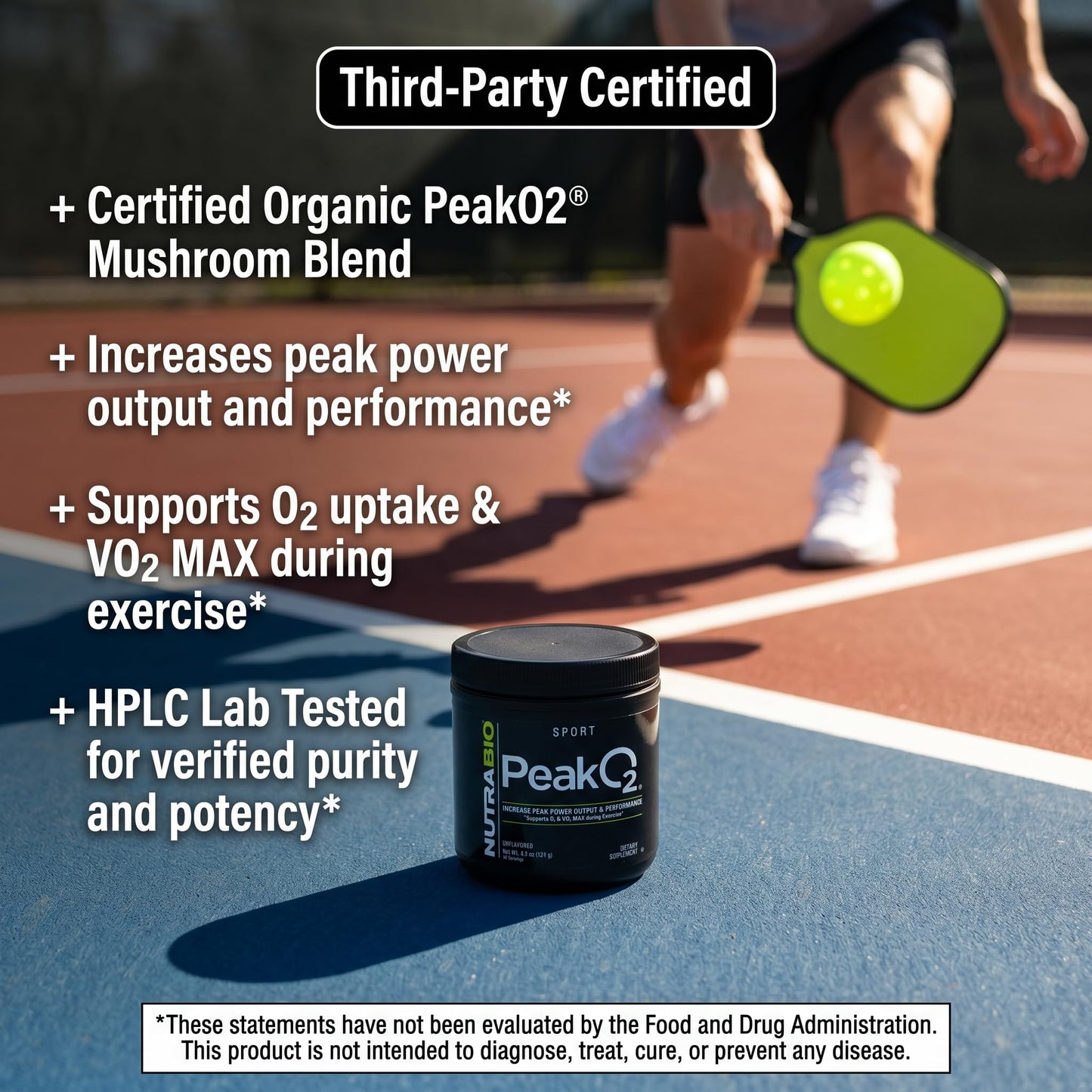 NutraBio Peak O2 Powder 4.2 oz