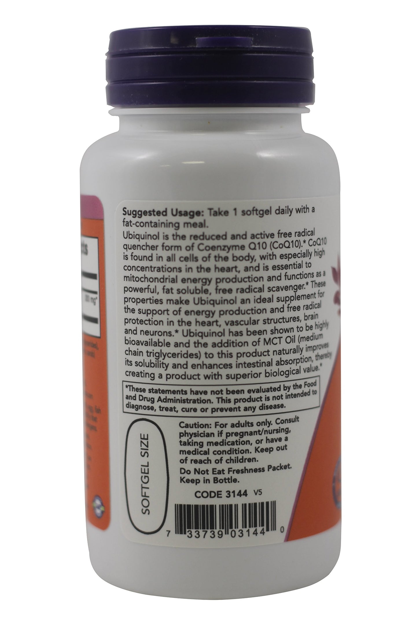 NOW Foods Ubiquinol 200 mg Softgel 60 Count