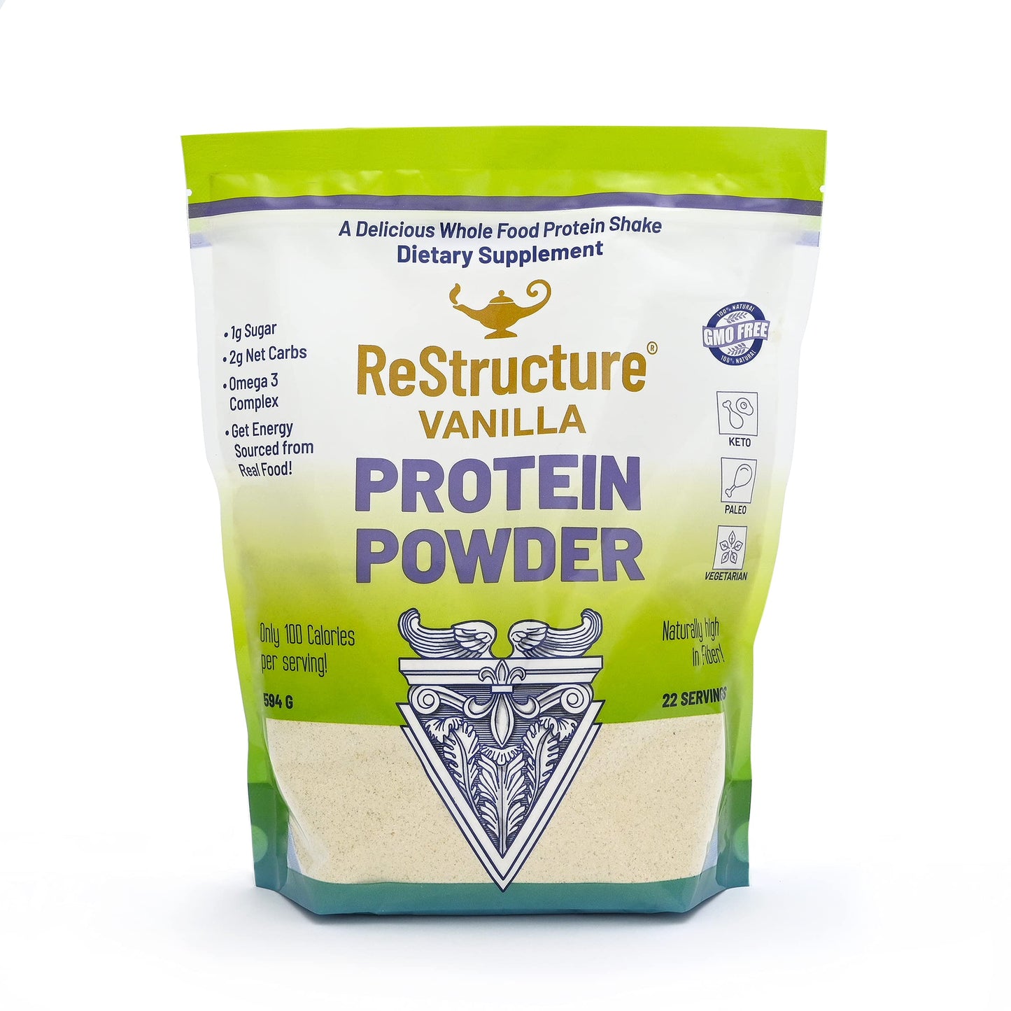 RnA ReSet ReStructure Whey Protein Powder - Vanilla, 22 Servings