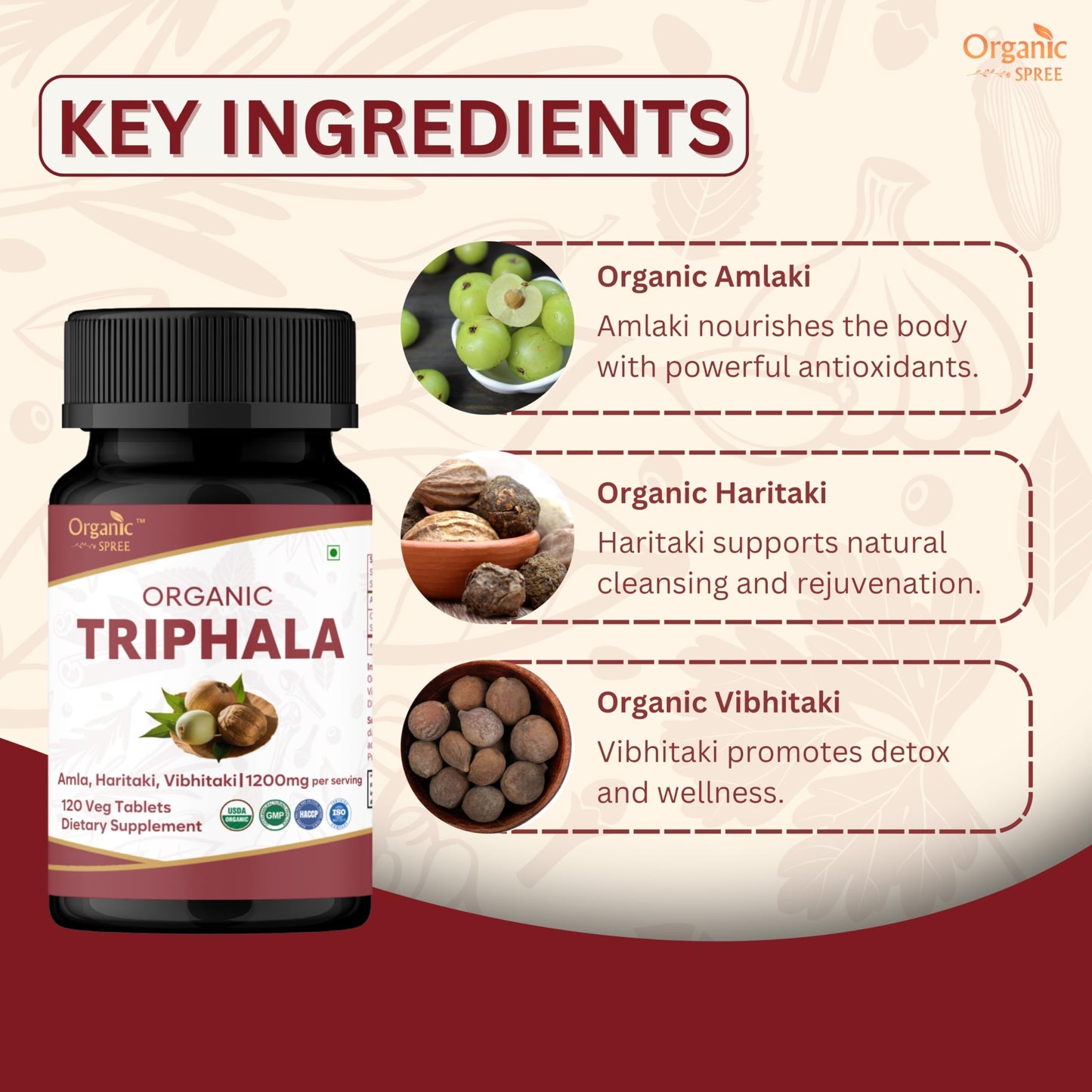 Organic Spree Triphala Tablets 120