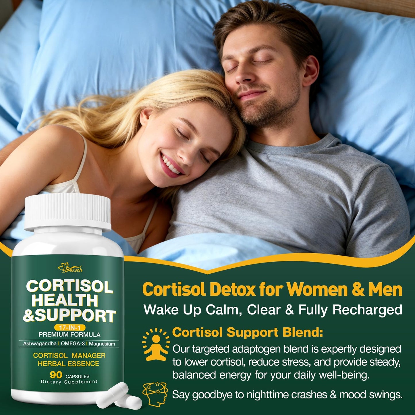 Hoozzch Cortisol Manager Capsules, 90 Count