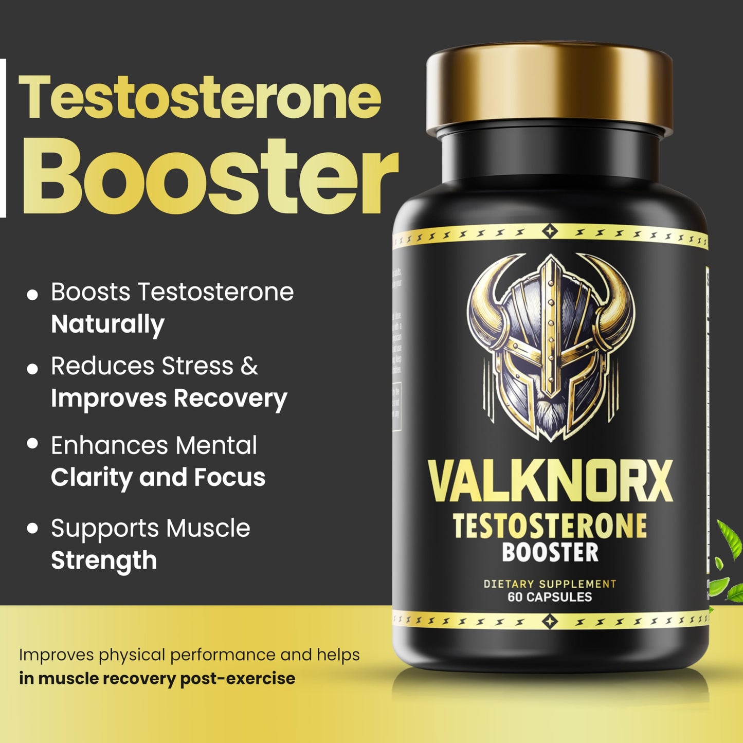 VALKNORX Primal Viking Testosterone Booster Capsule, 60 Count